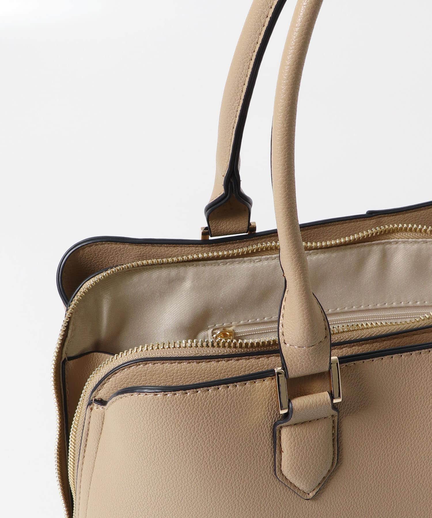 センターステッチトートバッグ BEIGE one