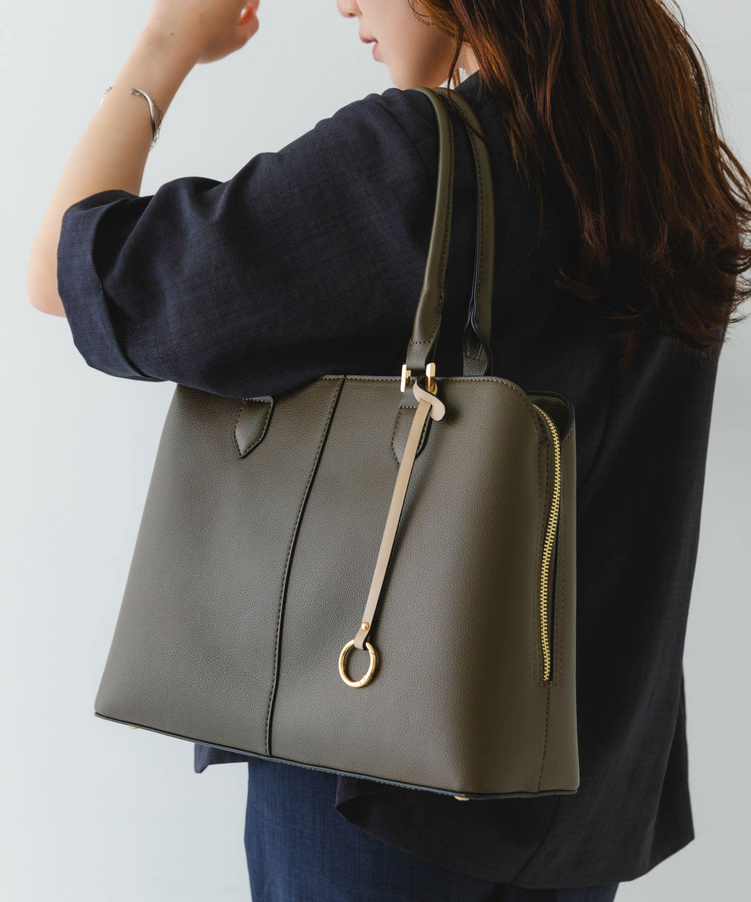 センターステッチトートバッグ TAUPE one