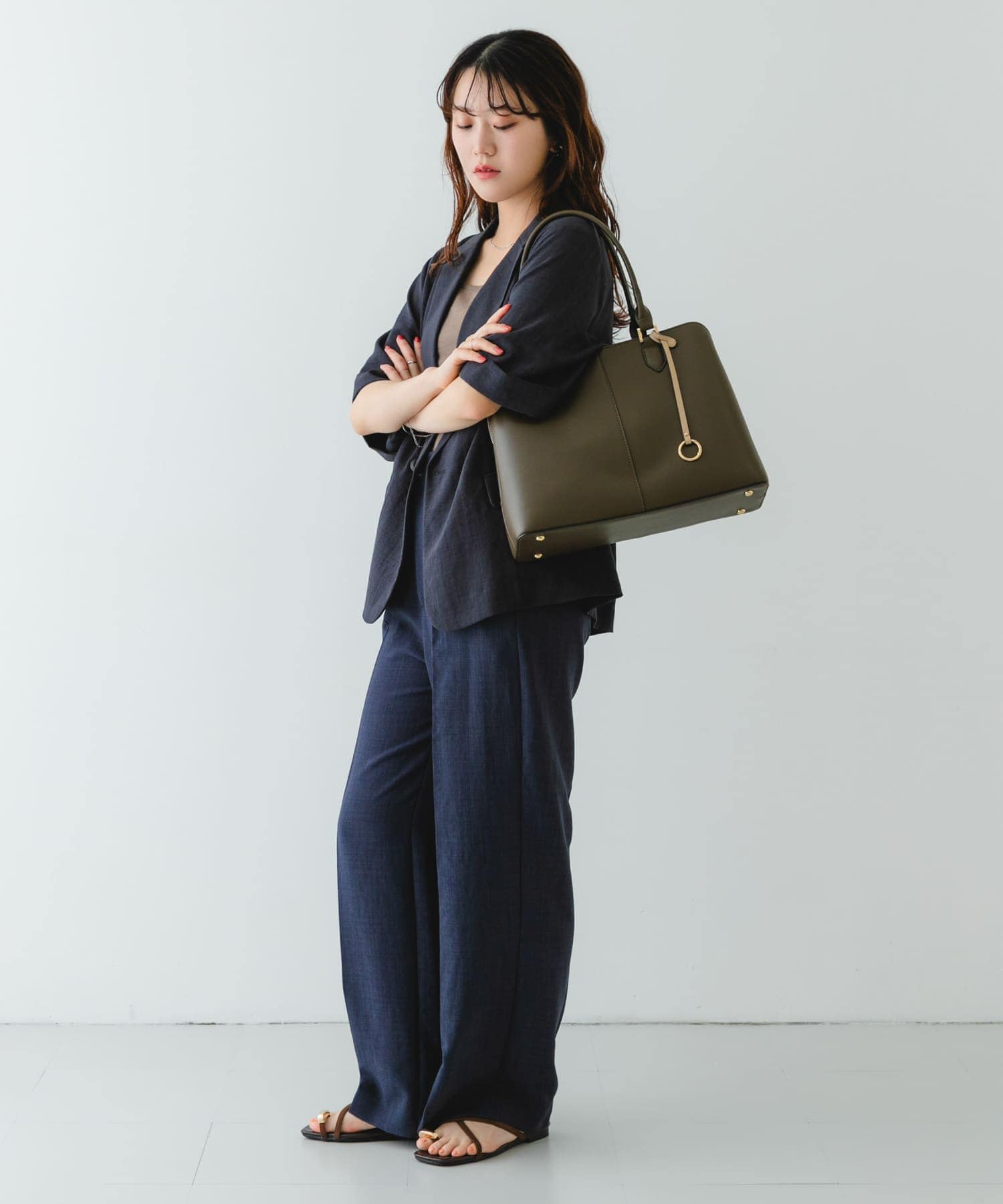 センターステッチトートバッグ TAUPE one