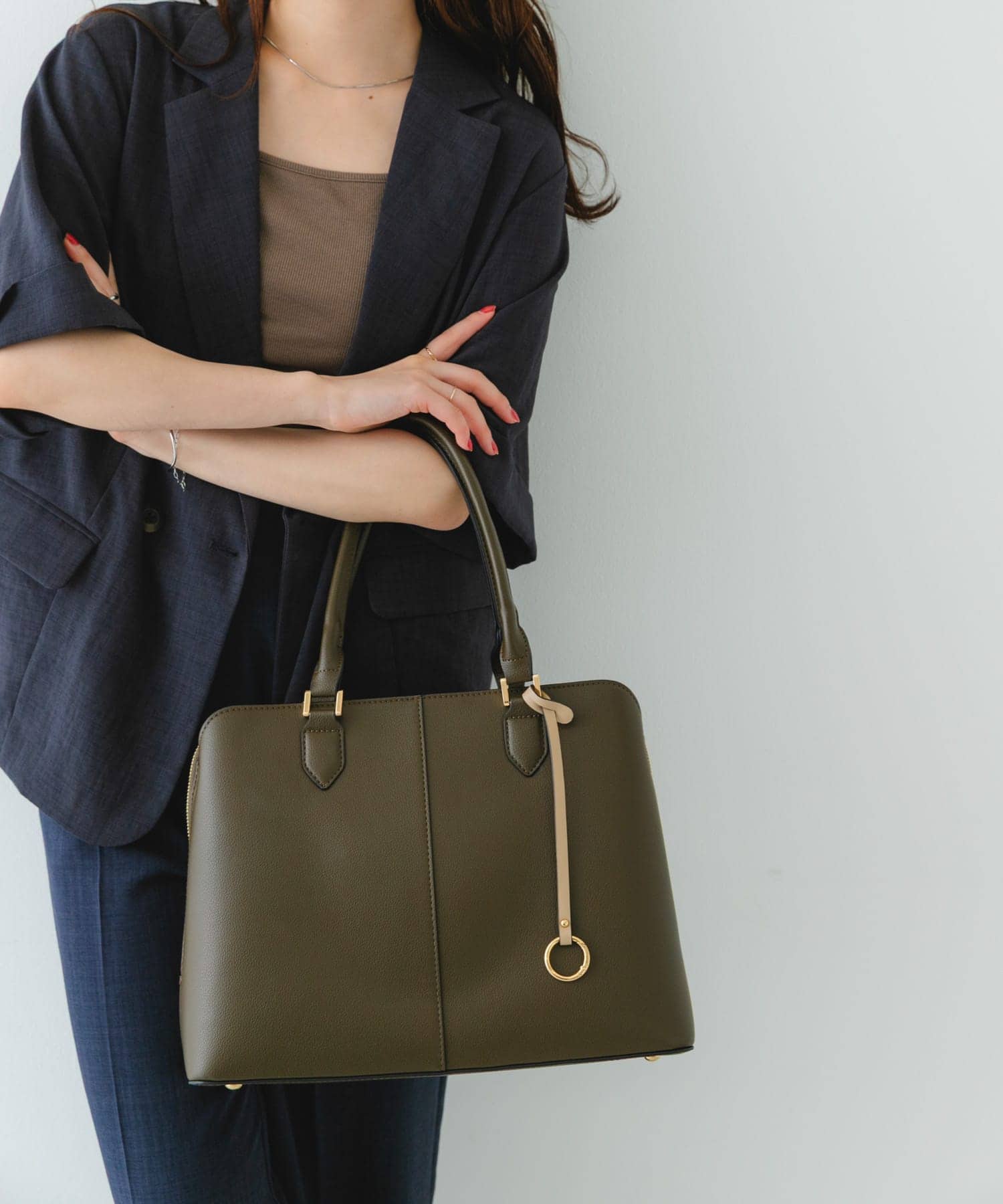 センターステッチトートバッグ TAUPE one