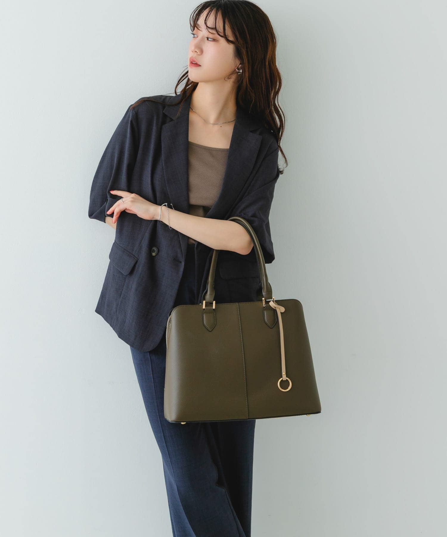 センターステッチトートバッグ TAUPE one