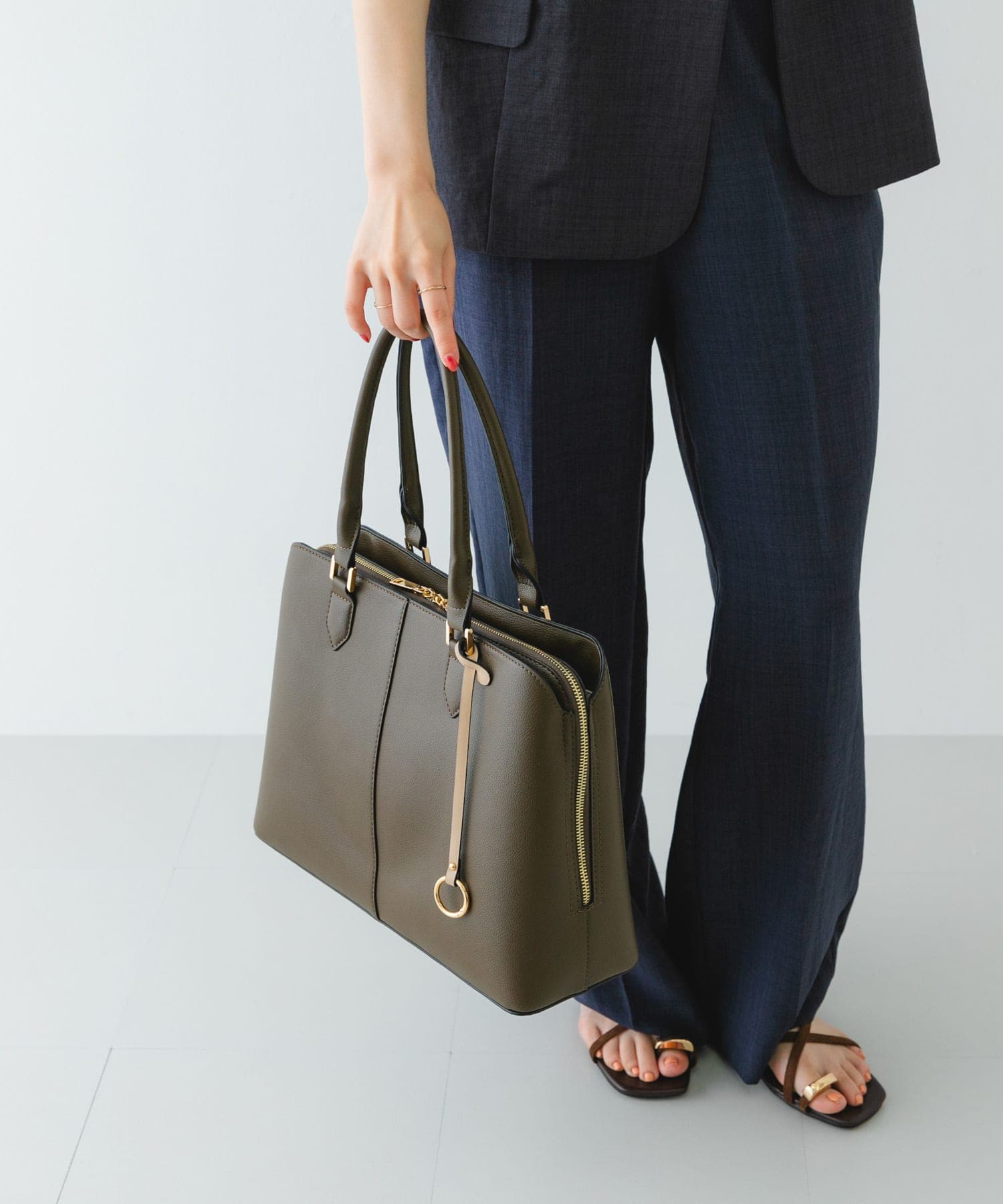 センターステッチトートバッグ TAUPE one