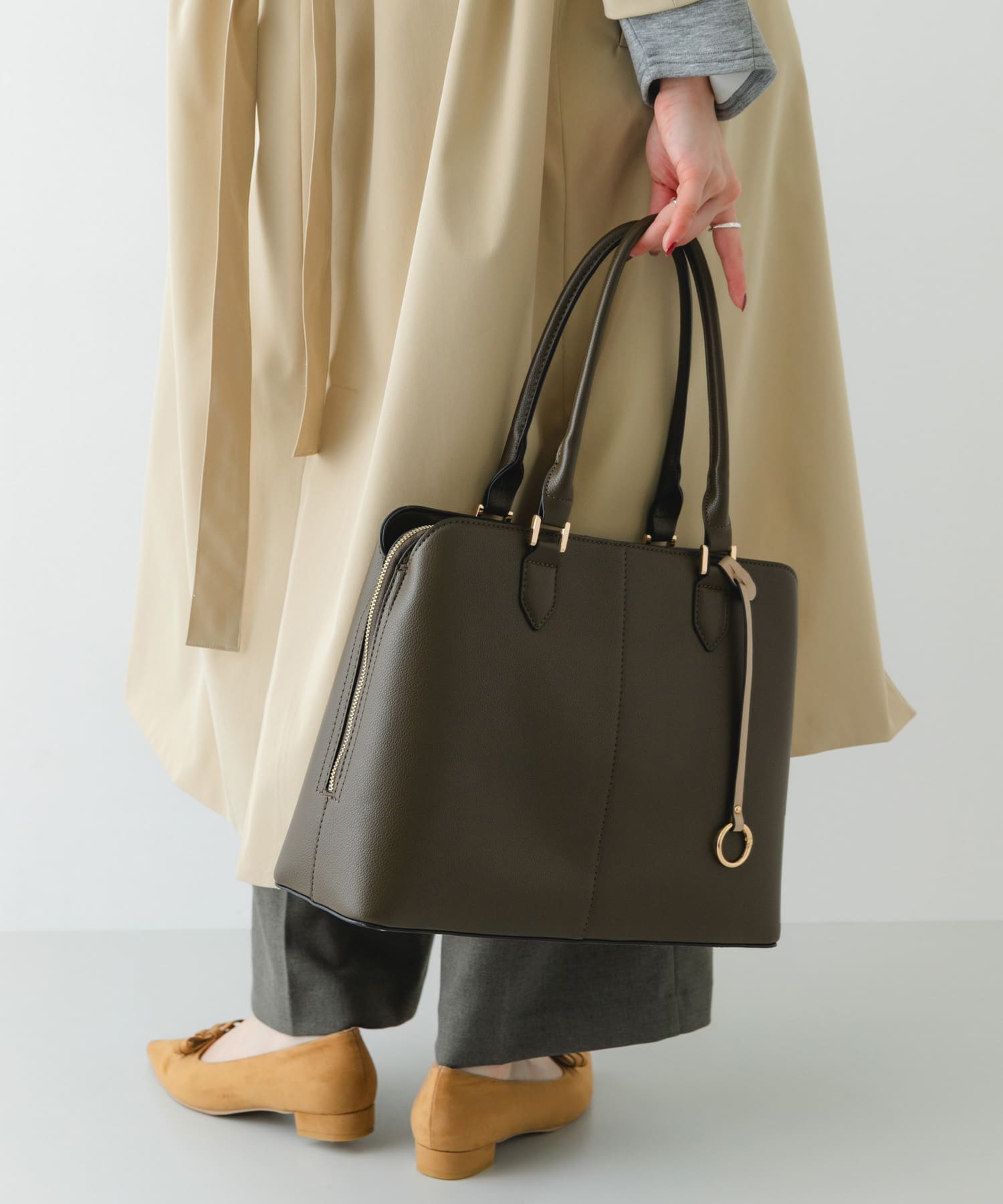 センターステッチトートバッグ TAUPE one