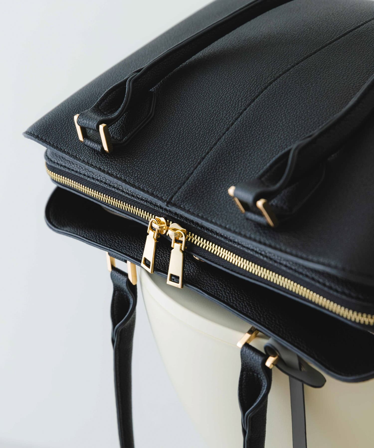 センターステッチトートバッグ BLACK one