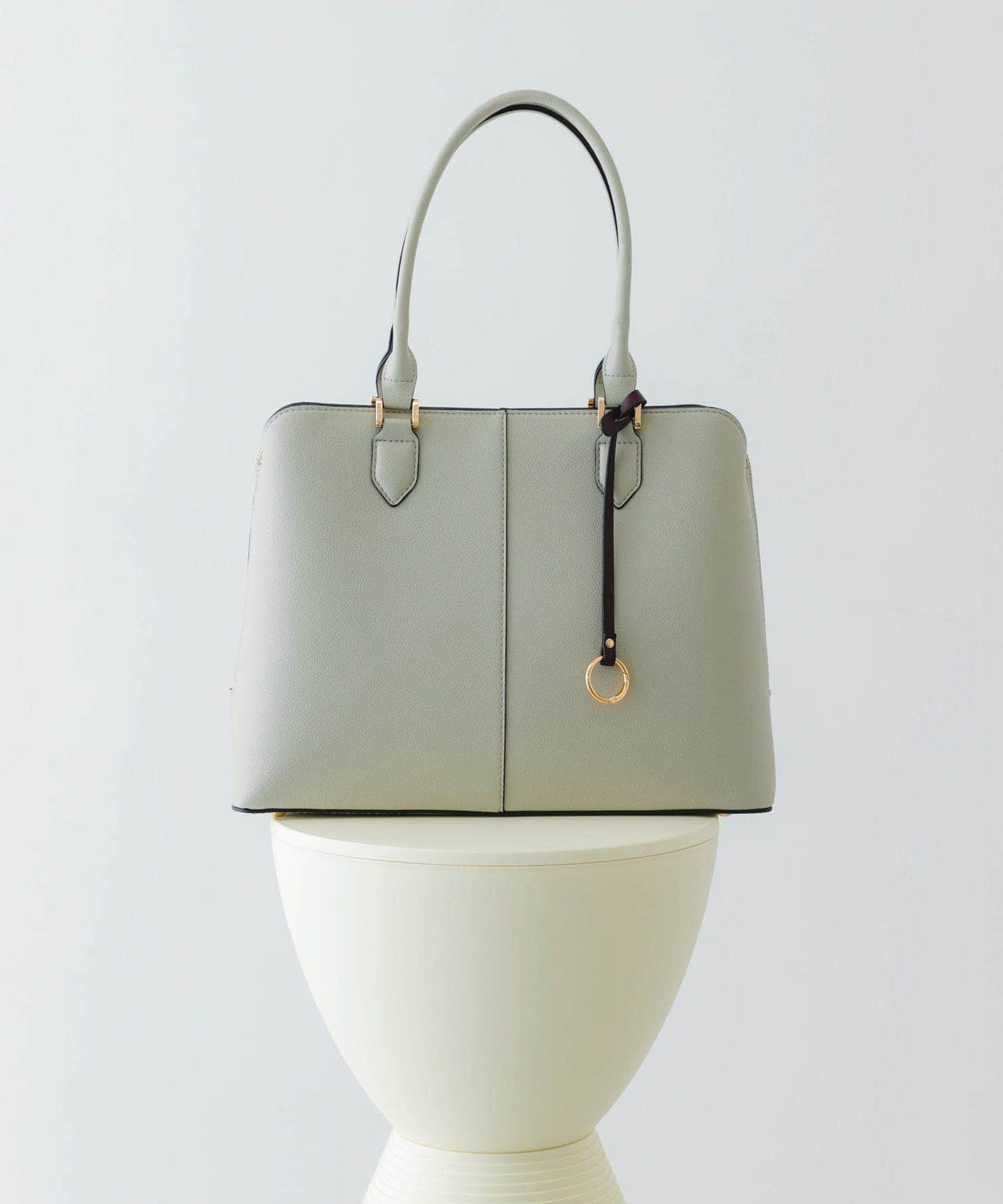 センターステッチトートバッグ LIGHT GRAY one