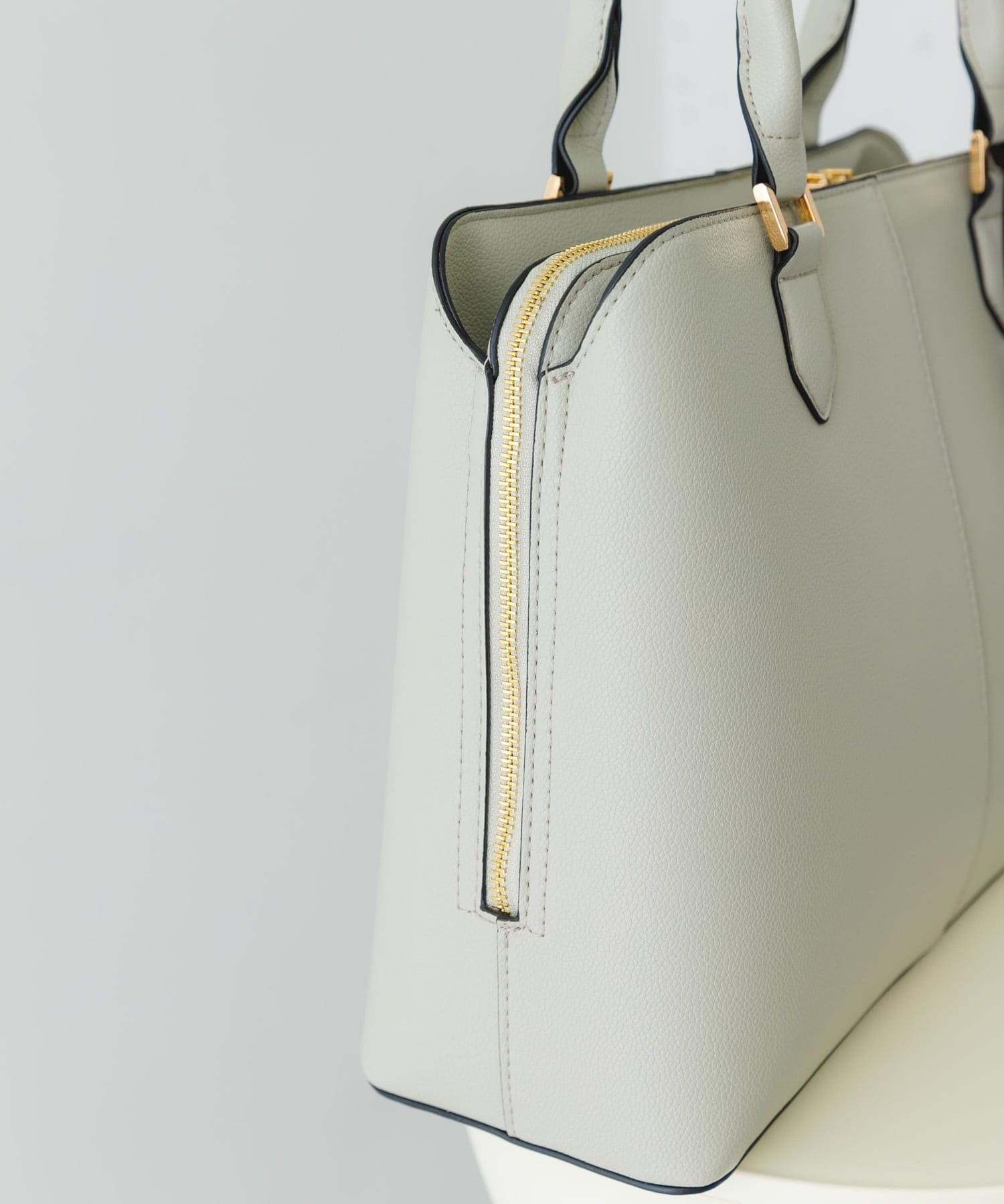 センターステッチトートバッグ LIGHT GRAY one