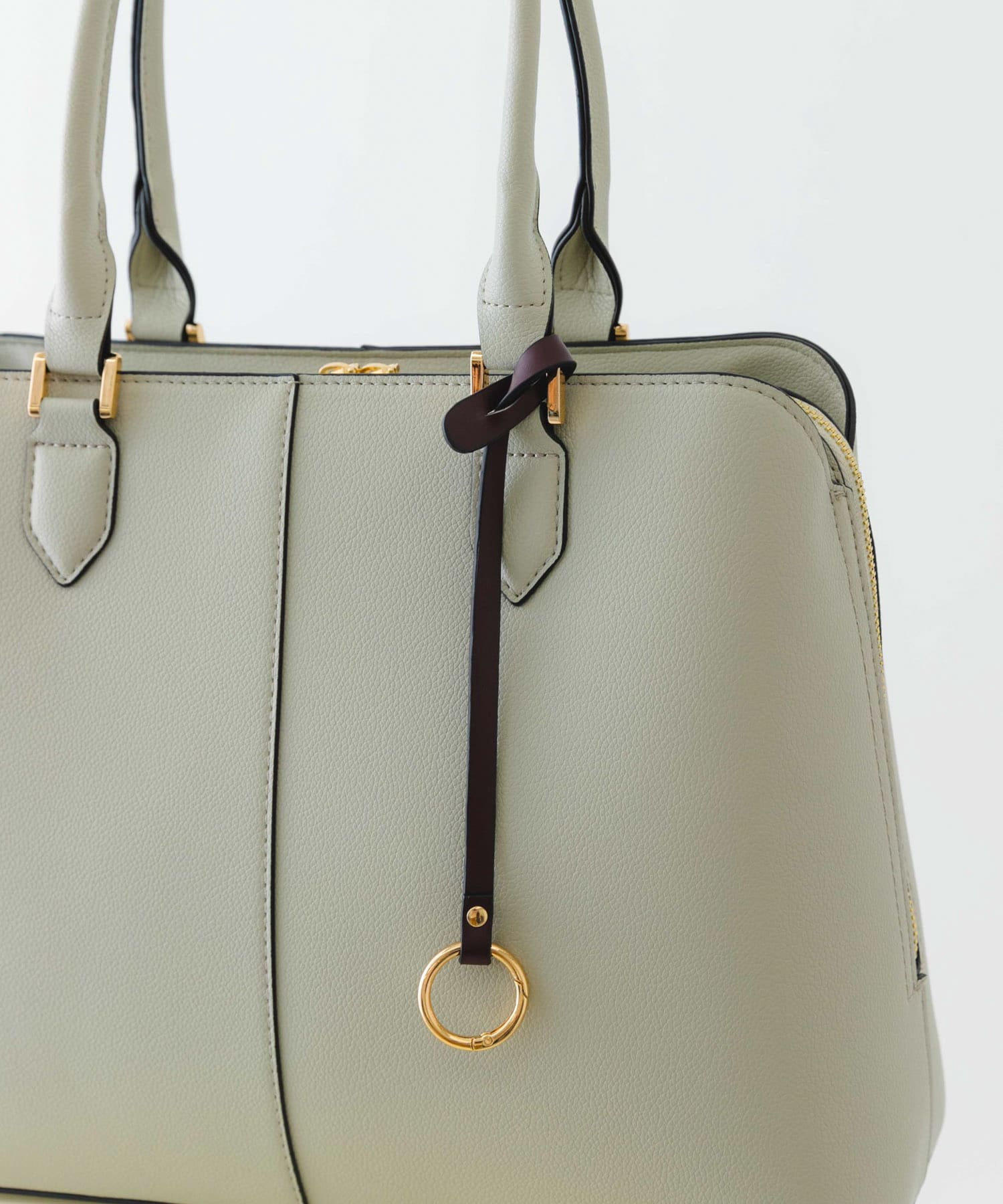 センターステッチトートバッグ LIGHT GRAY one