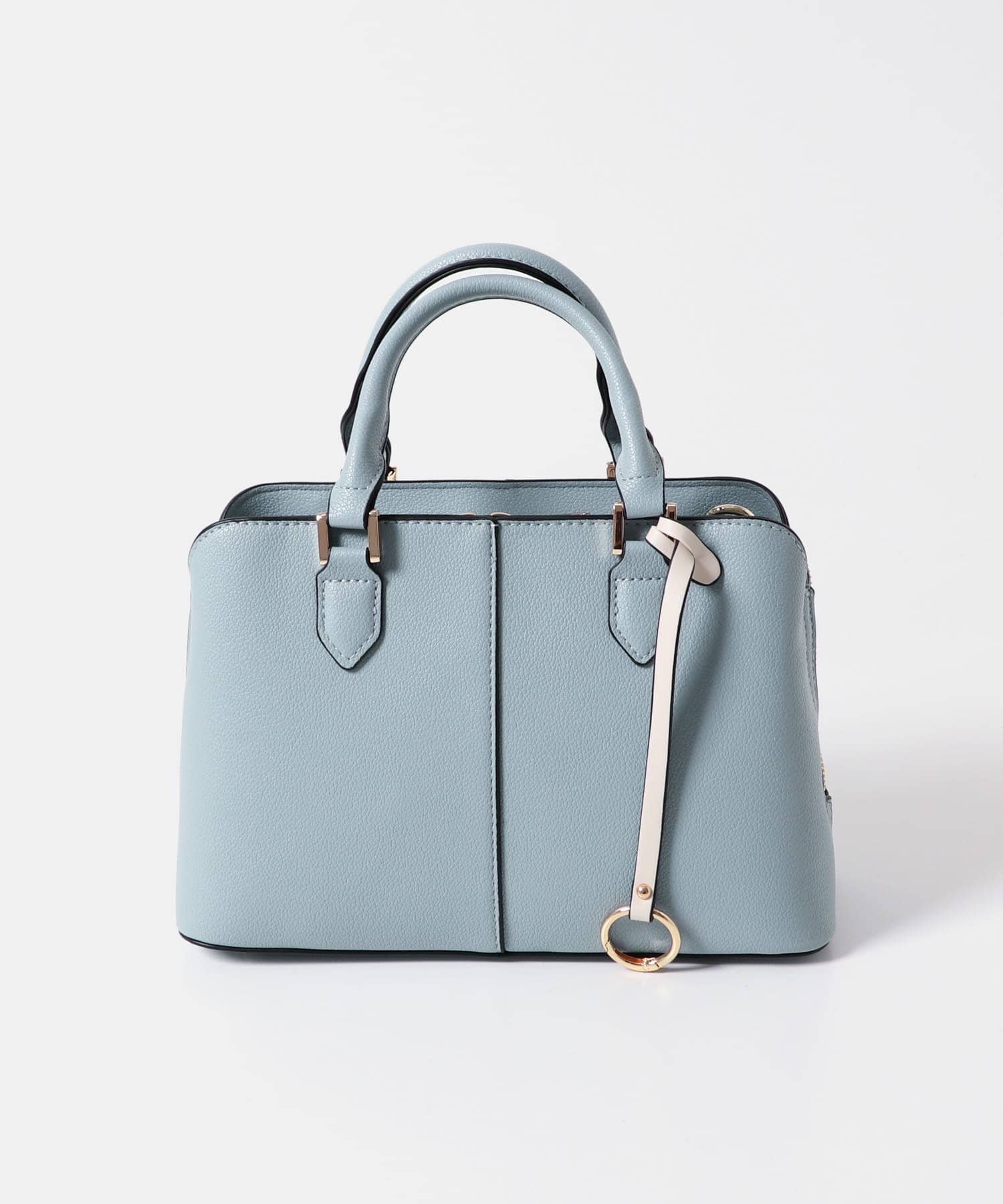 センターステッチハンドバッグ SAX one