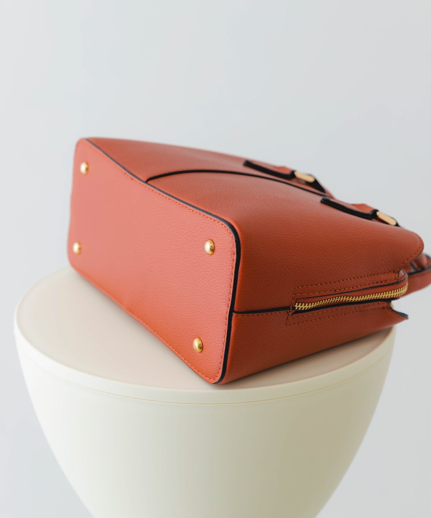 センターステッチハンドバッグ ORANGE one