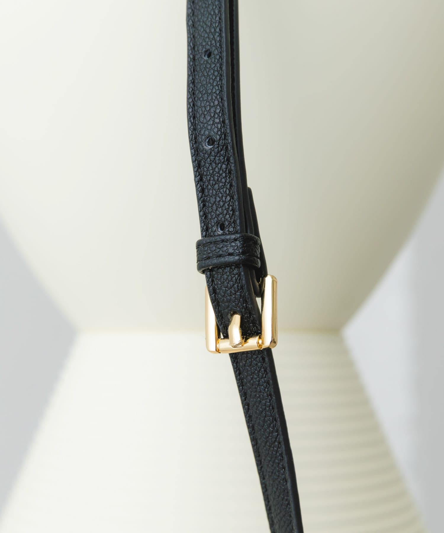 センターステッチハンドバッグ BLACK one