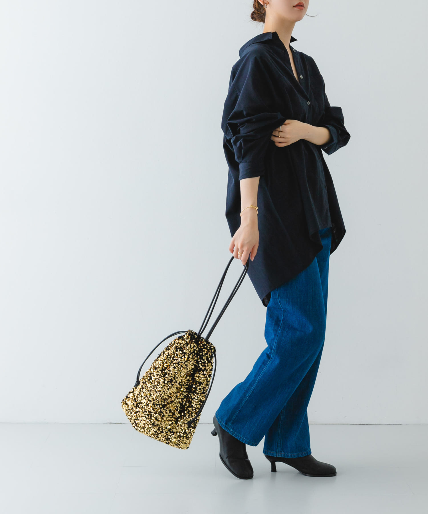 スパンコールドロストトートバッグ GOLD one