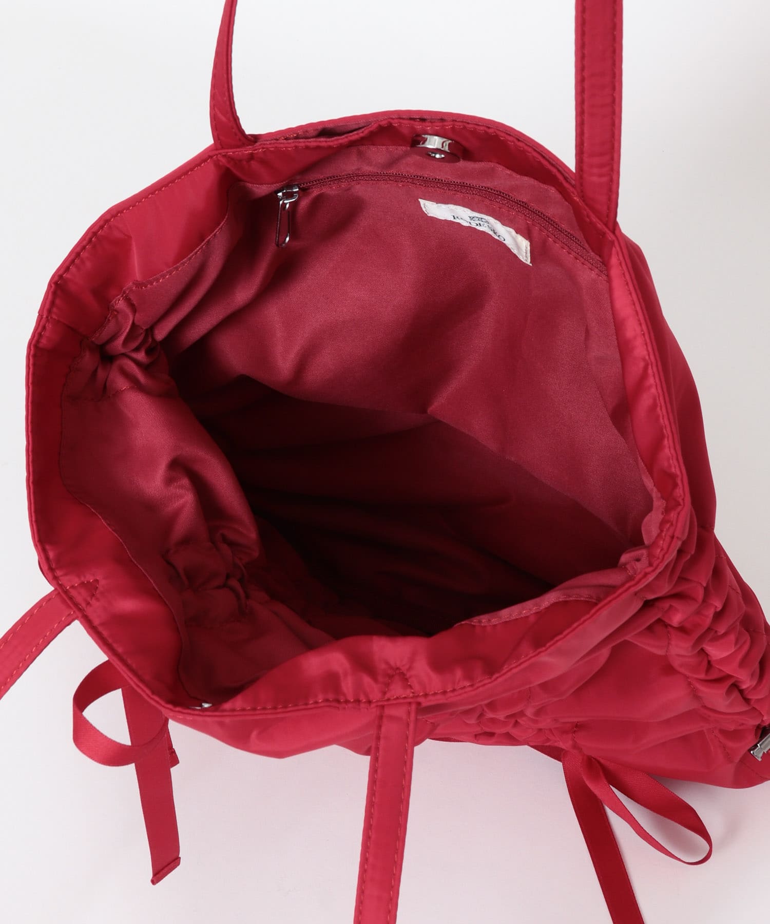 リボンギャザートートバッグ RED one