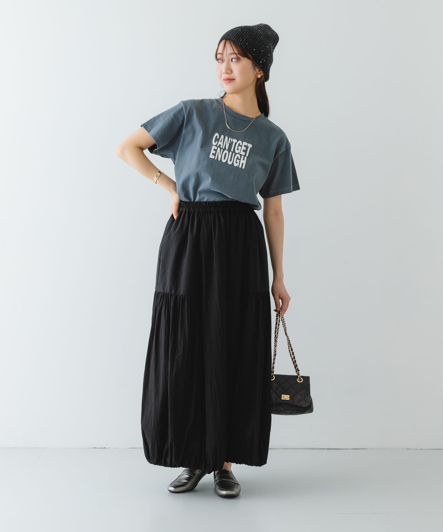 スパンコールニットワッチ CHARCOAL one