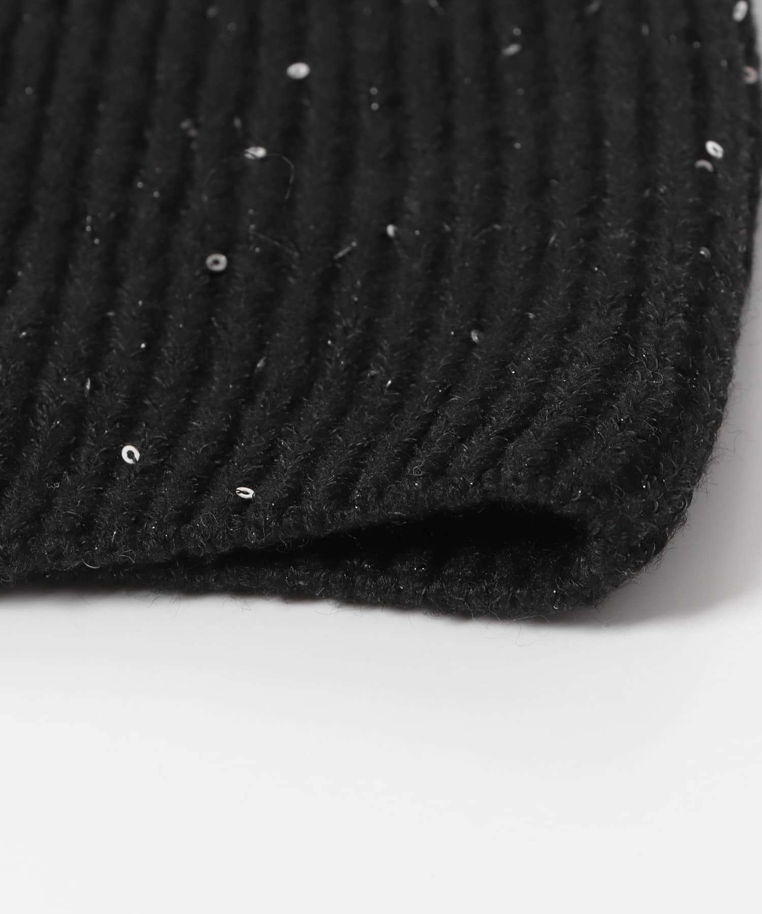 スパンコールニットワッチ BLACK one