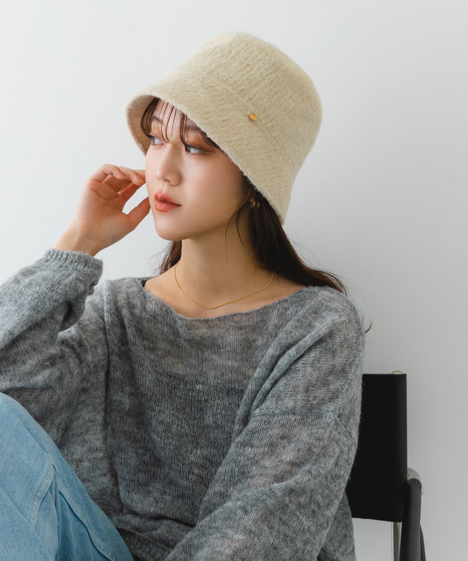 チュールリボンバケットハット OFF FREE