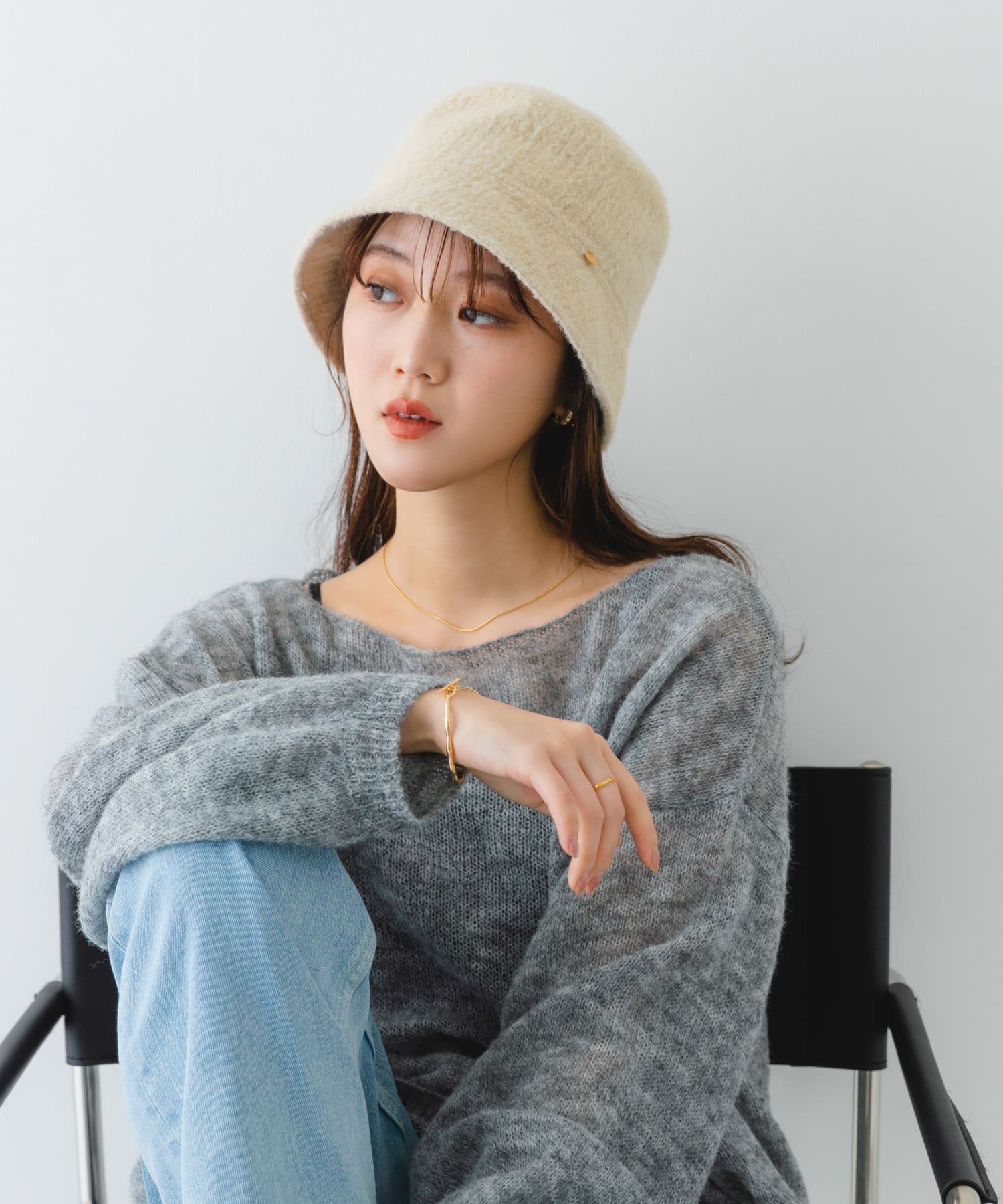 チュールリボンバケットハット OFF FREE