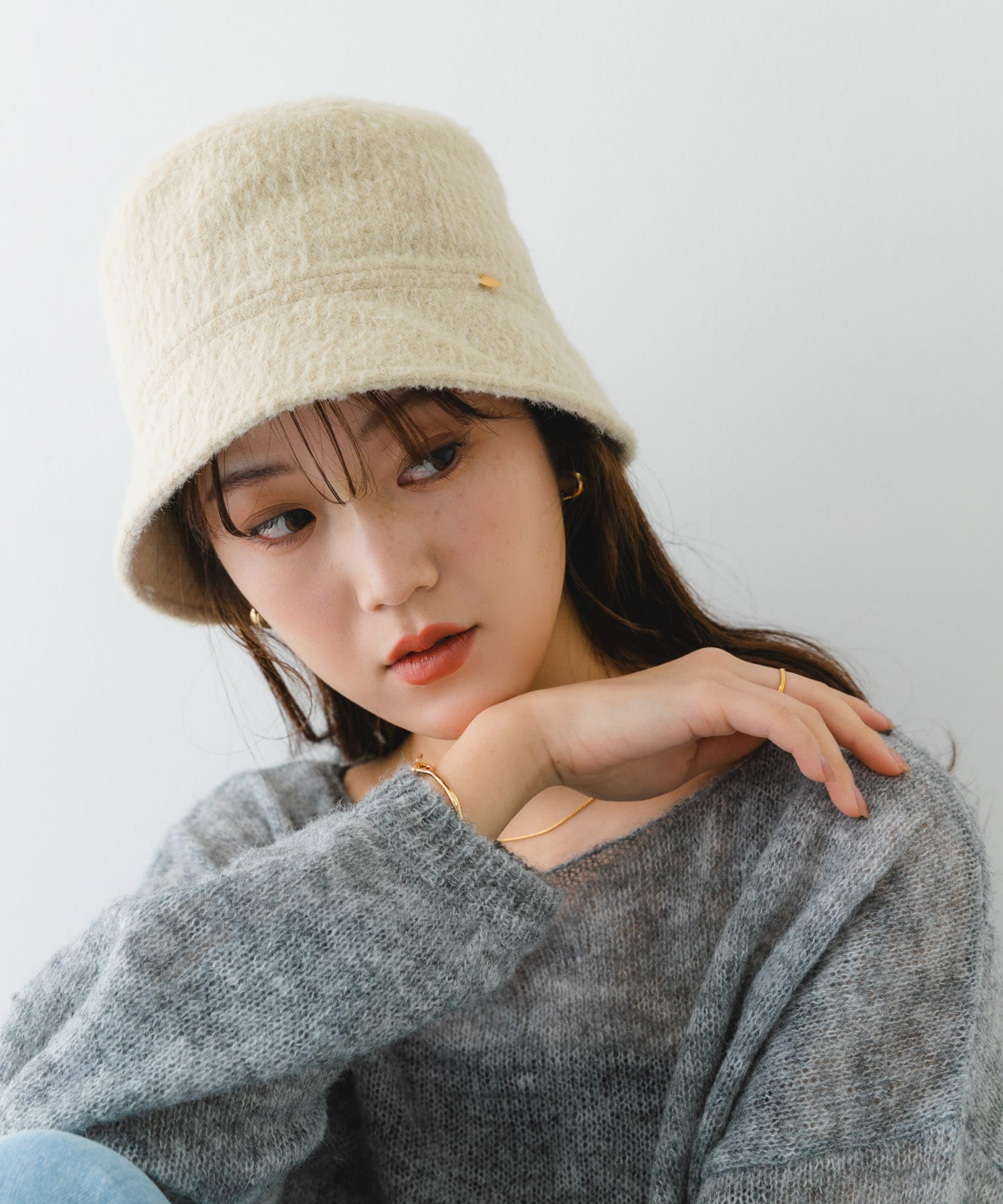 チュールリボンバケットハット OFF FREE