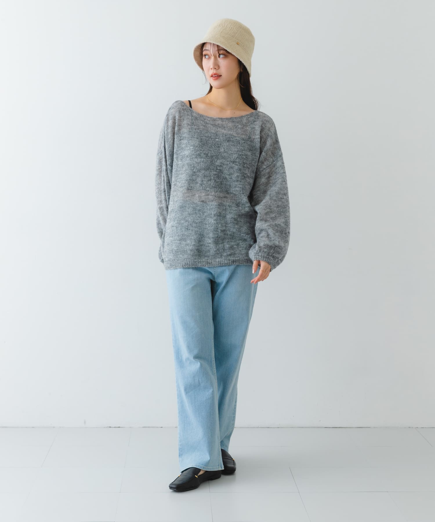 チュールリボンバケットハット OFF FREE