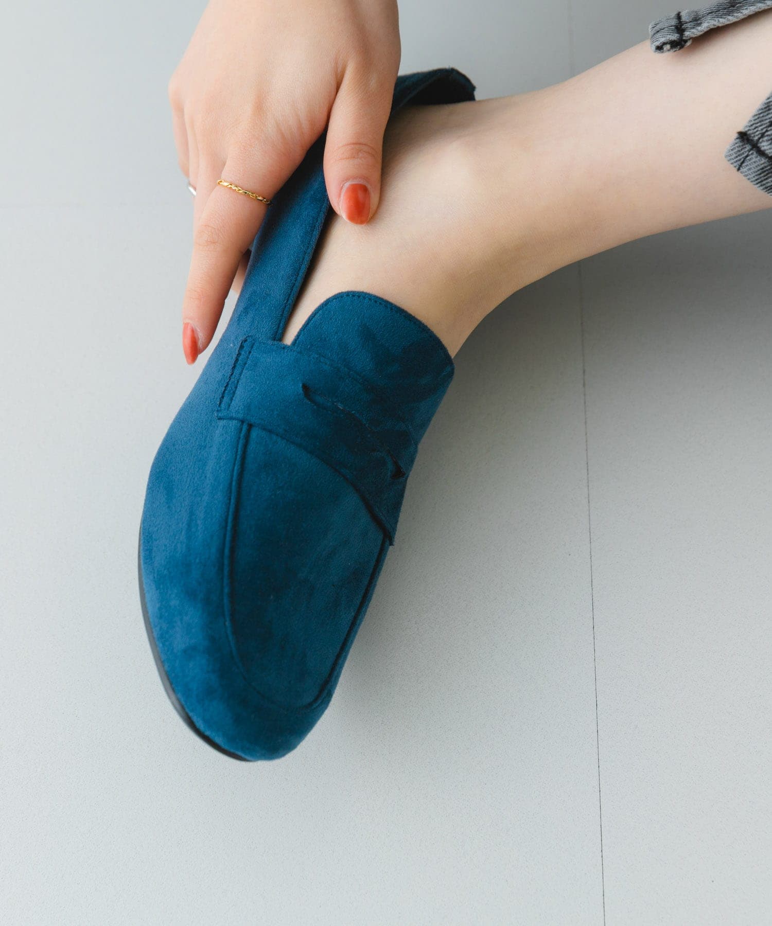 『MADE IN JAPAN』ソフトコインローファー NAVY 36