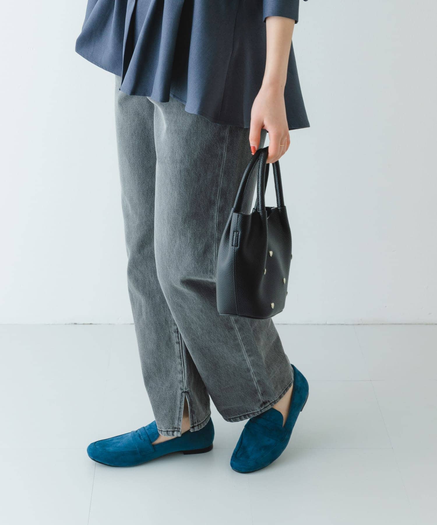 『MADE IN JAPAN』ソフトコインローファー NAVY 36