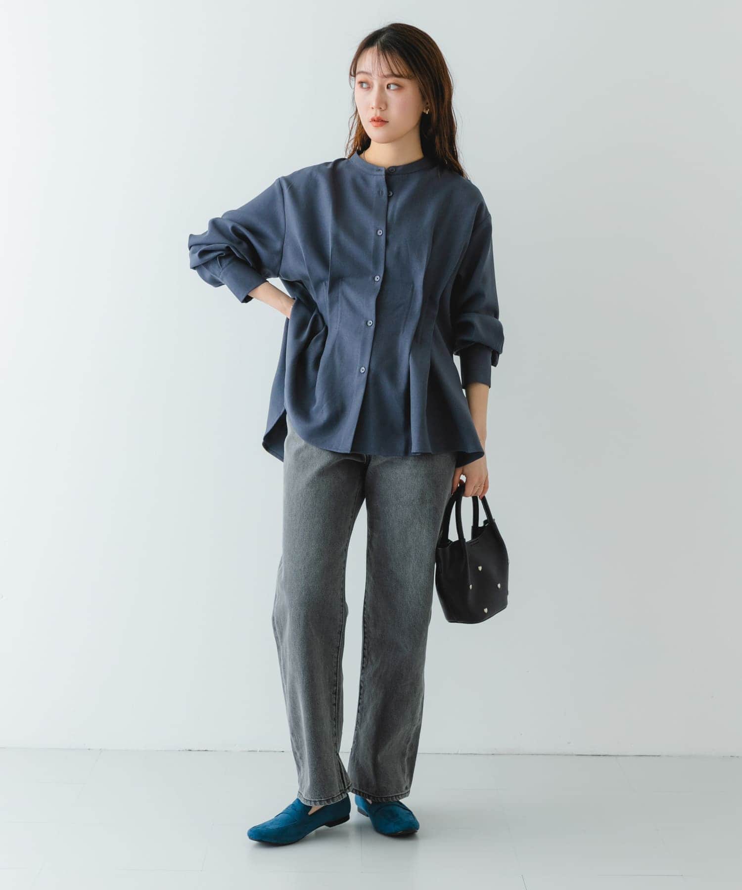 『MADE IN JAPAN』ソフトコインローファー NAVY 36