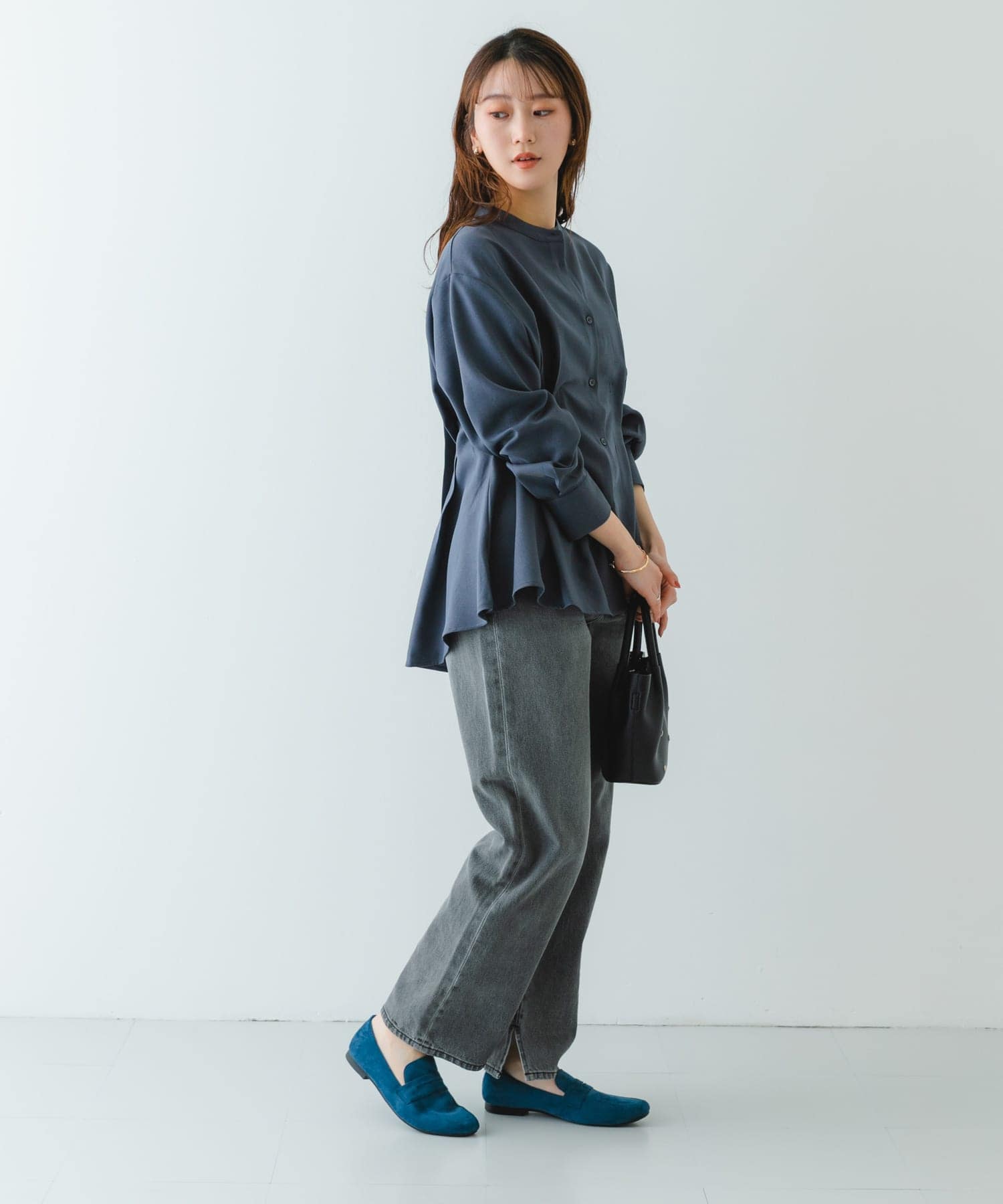 『MADE IN JAPAN』ソフトコインローファー NAVY 36