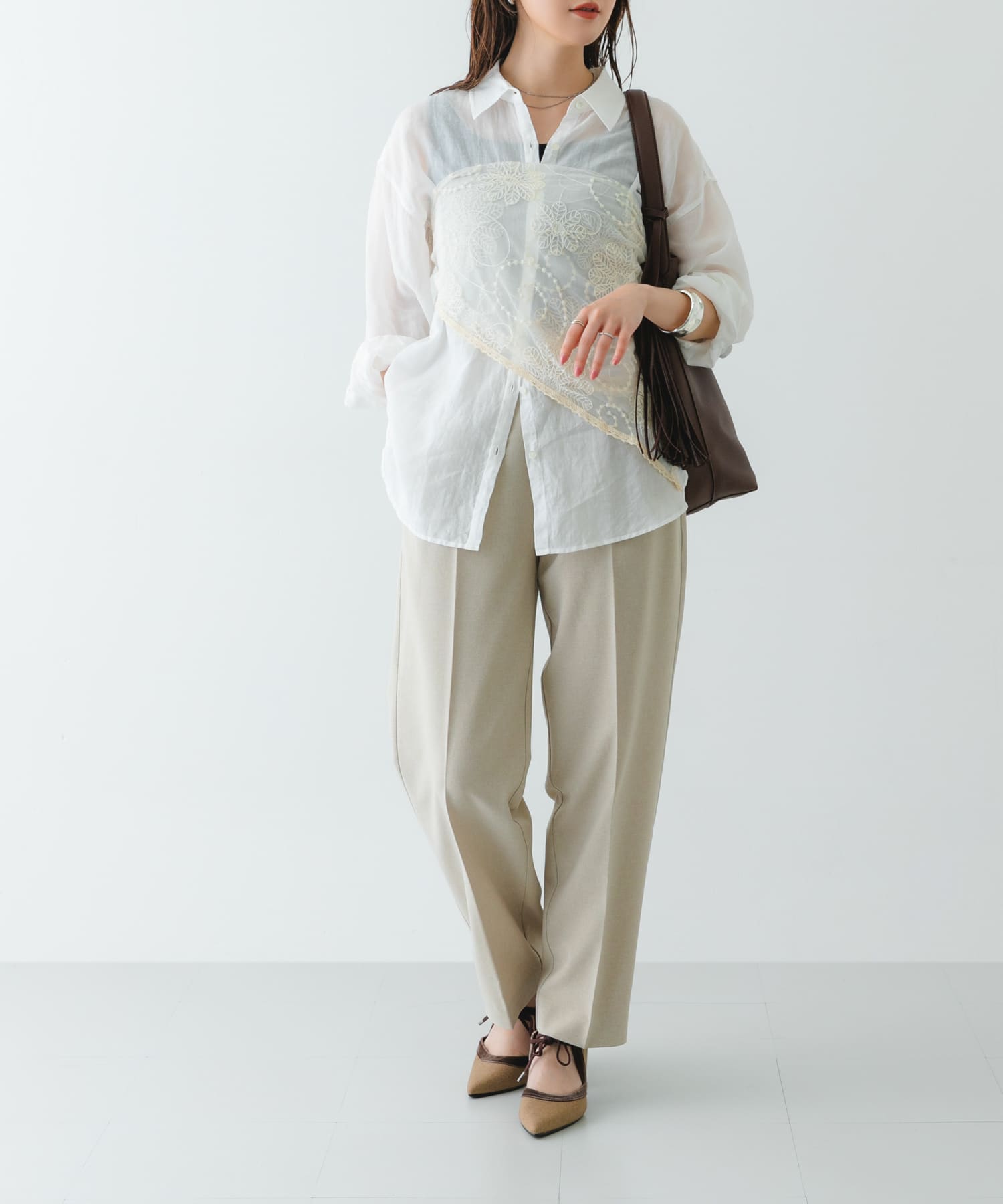 『MADE IN JAPAN』チャンキーヒールリボンパンプス MOCHAxBRN 36