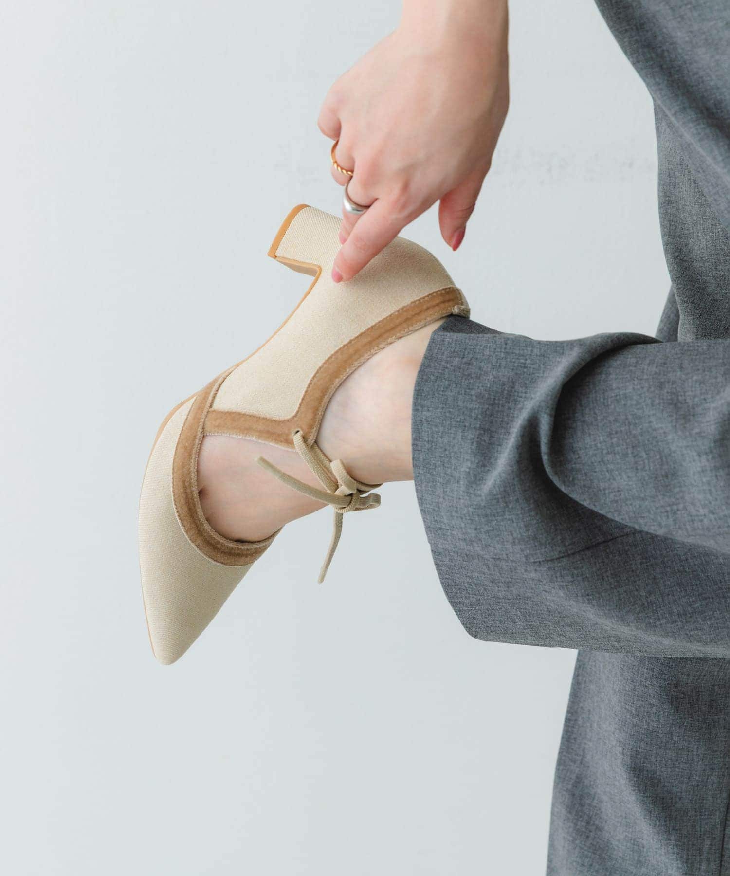 『MADE IN JAPAN』チャンキーヒールリボンパンプス BEGxBEG 36