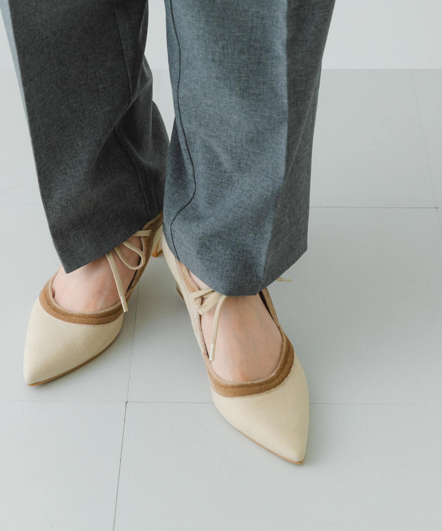 『MADE IN JAPAN』チャンキーヒールリボンパンプス BEGxBEG 36