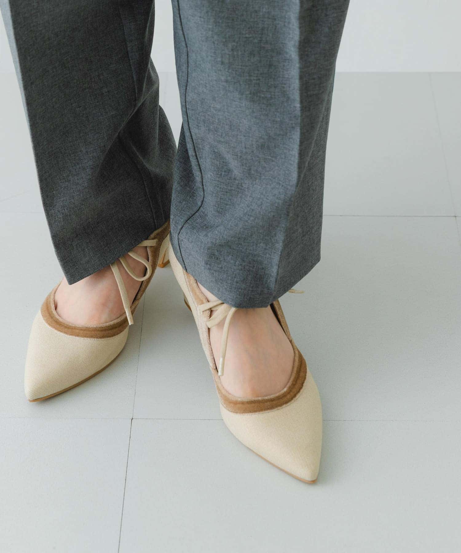 『MADE IN JAPAN』チャンキーヒールリボンパンプス BEGxBEG 36