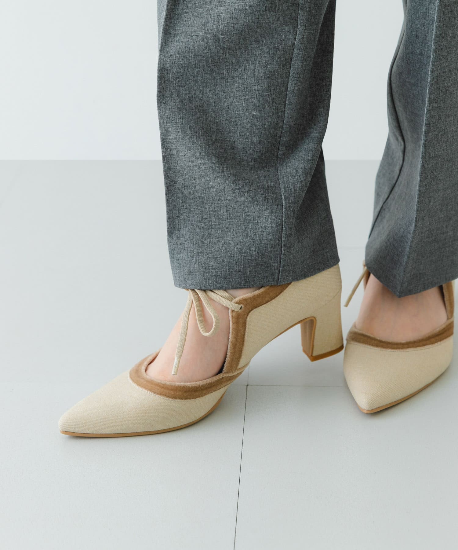 『MADE IN JAPAN』チャンキーヒールリボンパンプス BEGxBEG 36