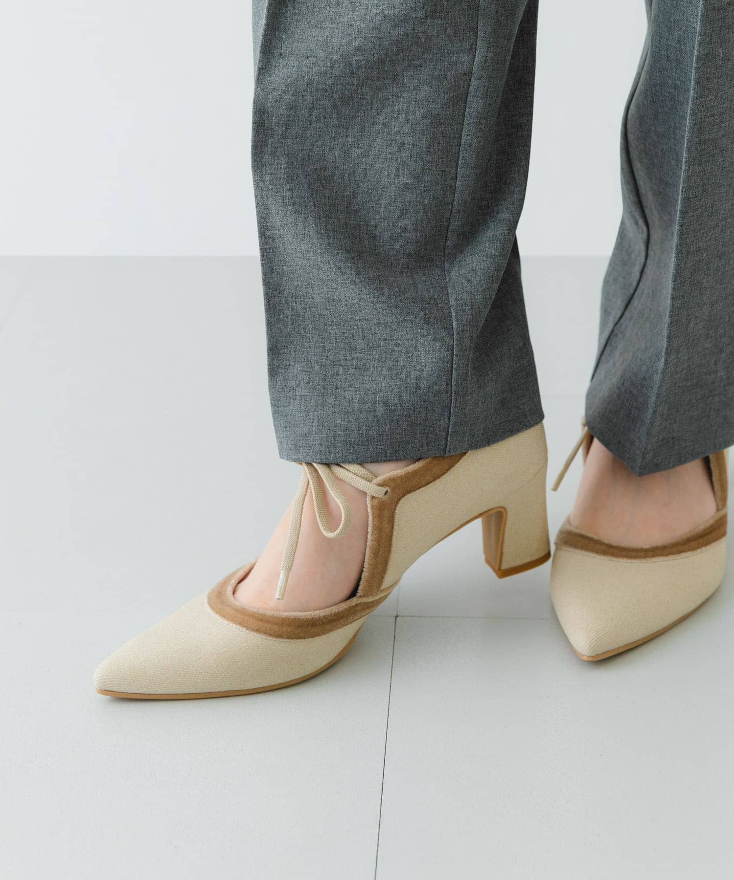 『MADE IN JAPAN』チャンキーヒールリボンパンプス BEGxBEG 36