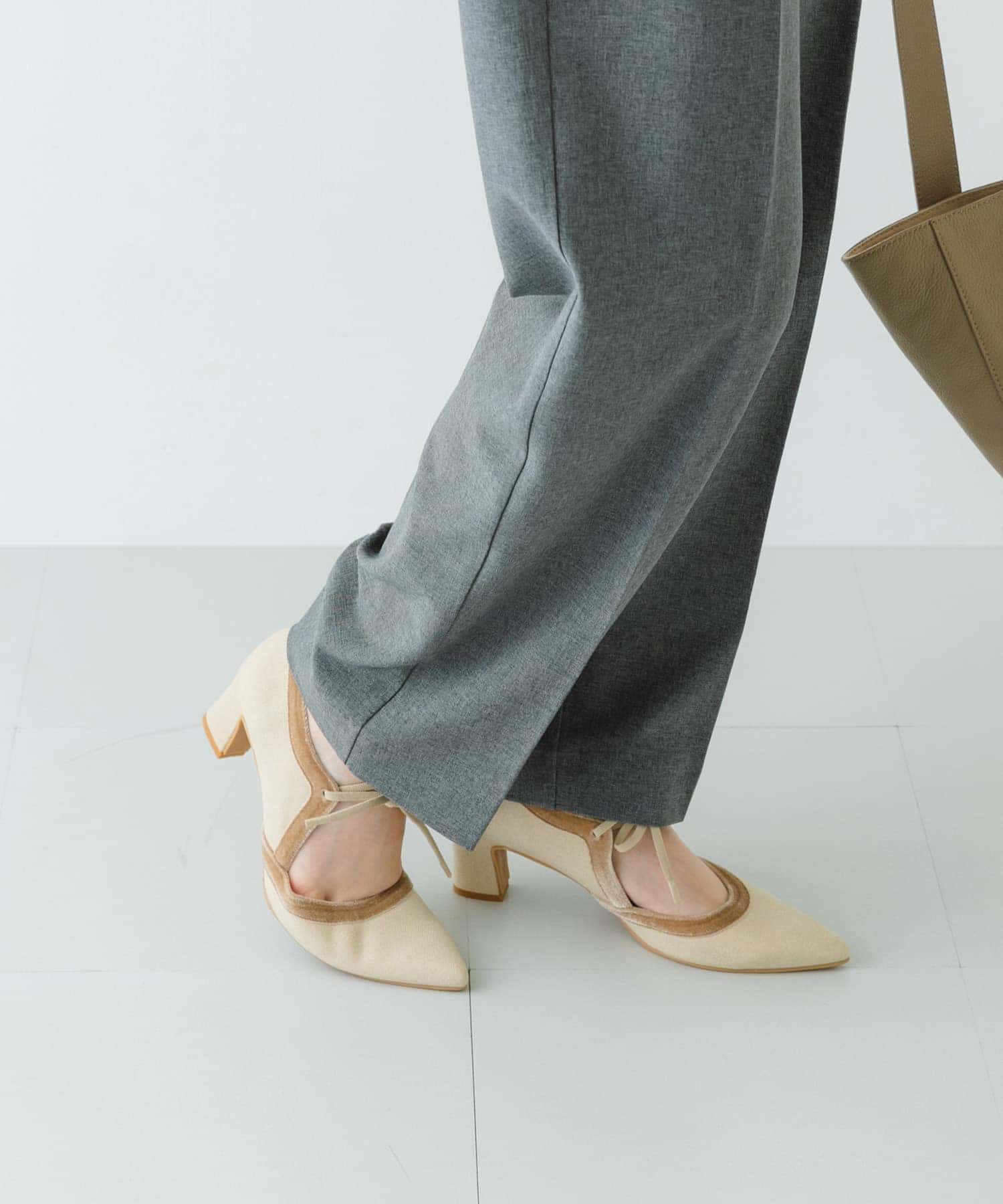 『MADE IN JAPAN』チャンキーヒールリボンパンプス BEGxBEG 36