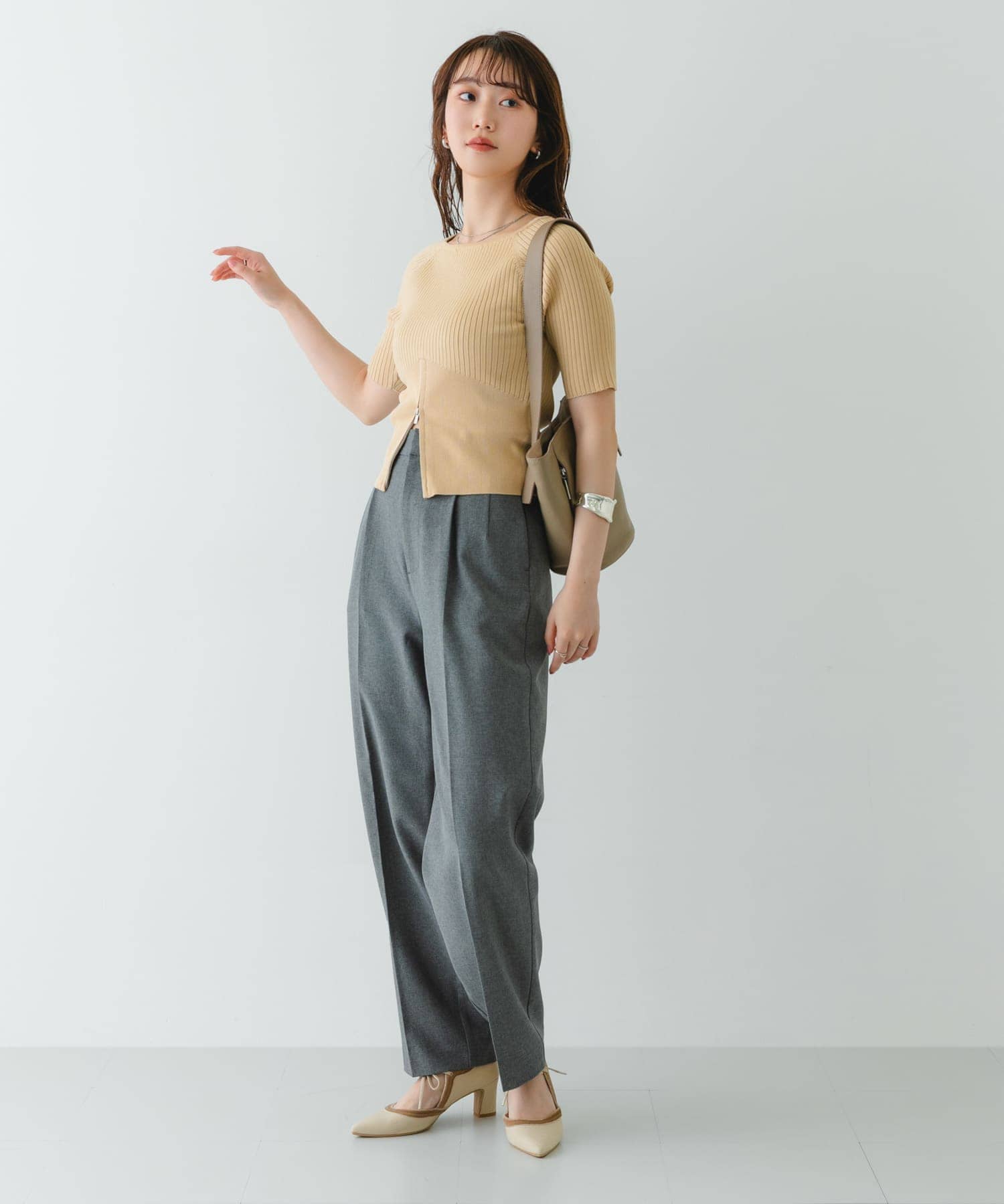 『MADE IN JAPAN』チャンキーヒールリボンパンプス BEGxBEG 36