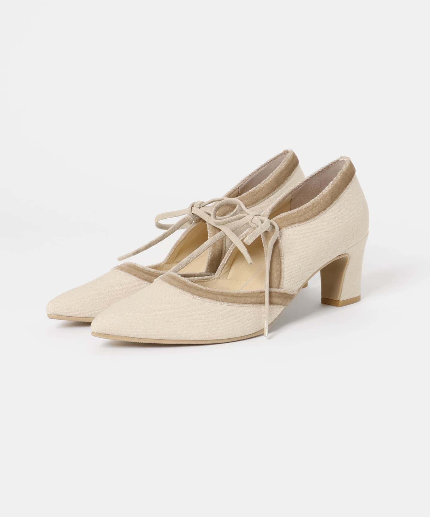 『MADE IN JAPAN』チャンキーヒールリボンパンプス BEGxBEG 36