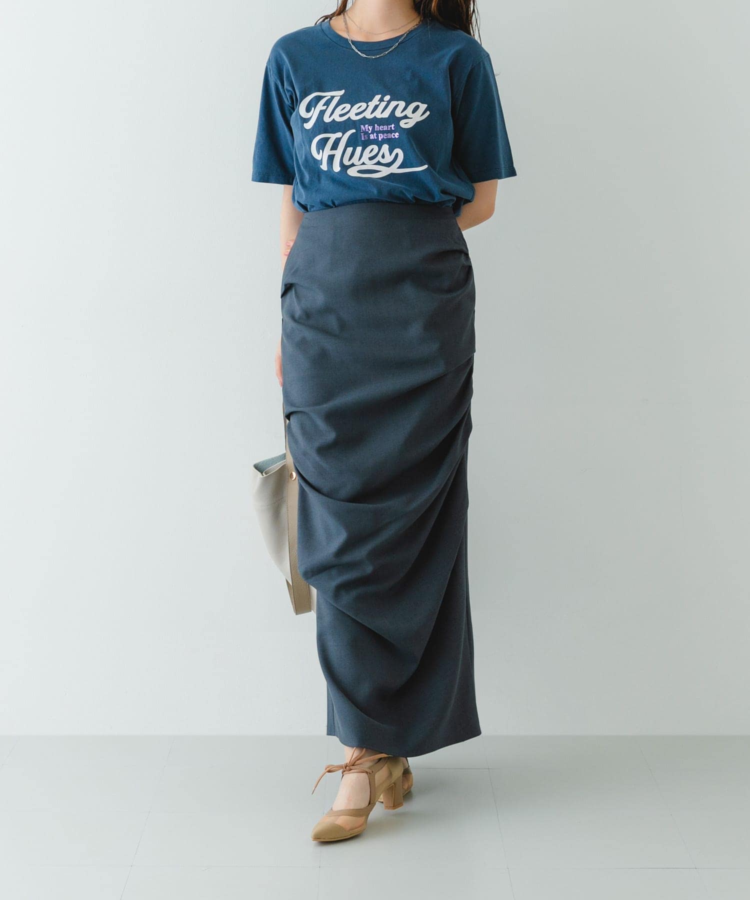 『MADE IN JAPAN』チャンキーヒールリボンパンプス BEGシアー 36