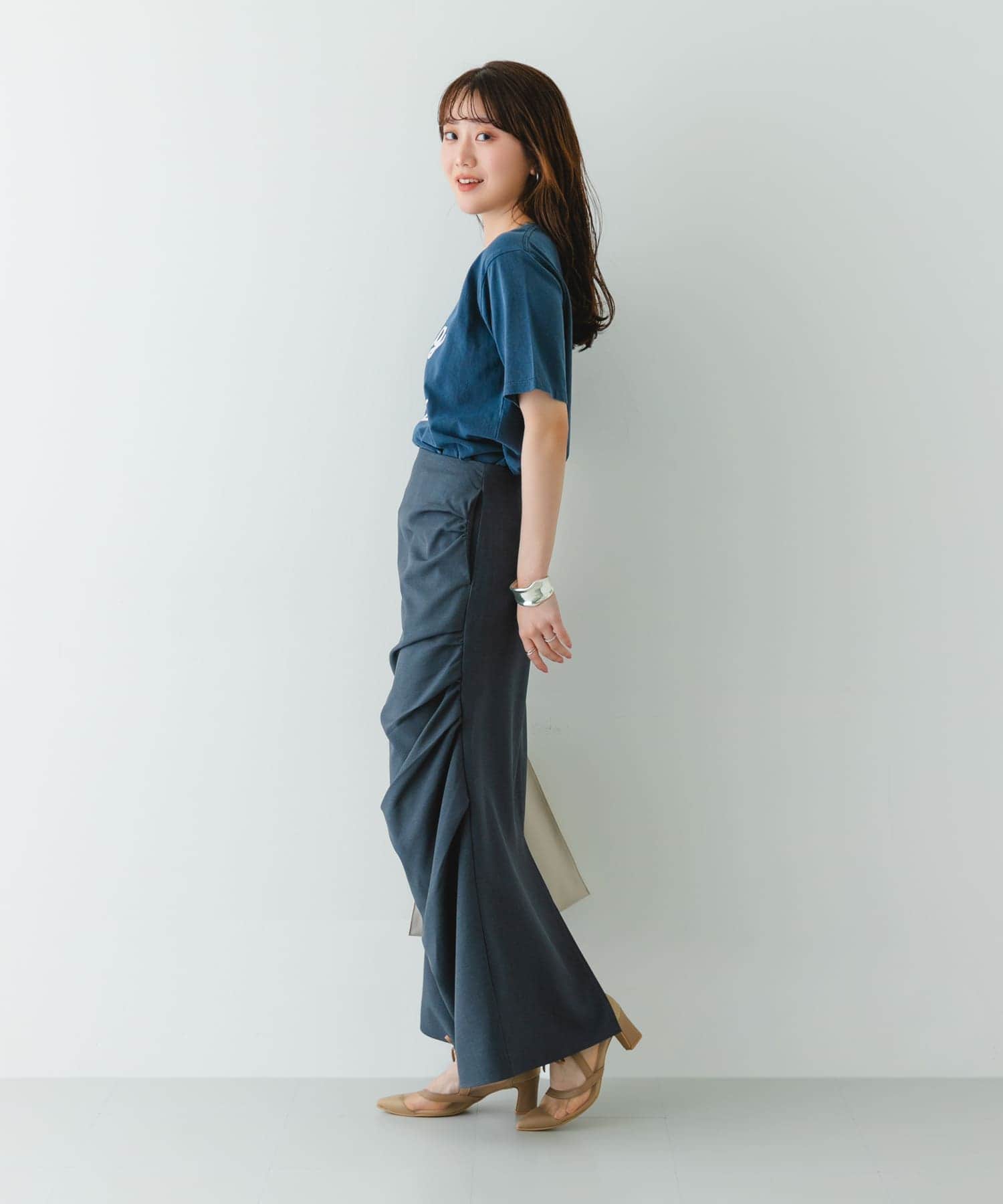 『MADE IN JAPAN』チャンキーヒールリボンパンプス BEGシアー 36