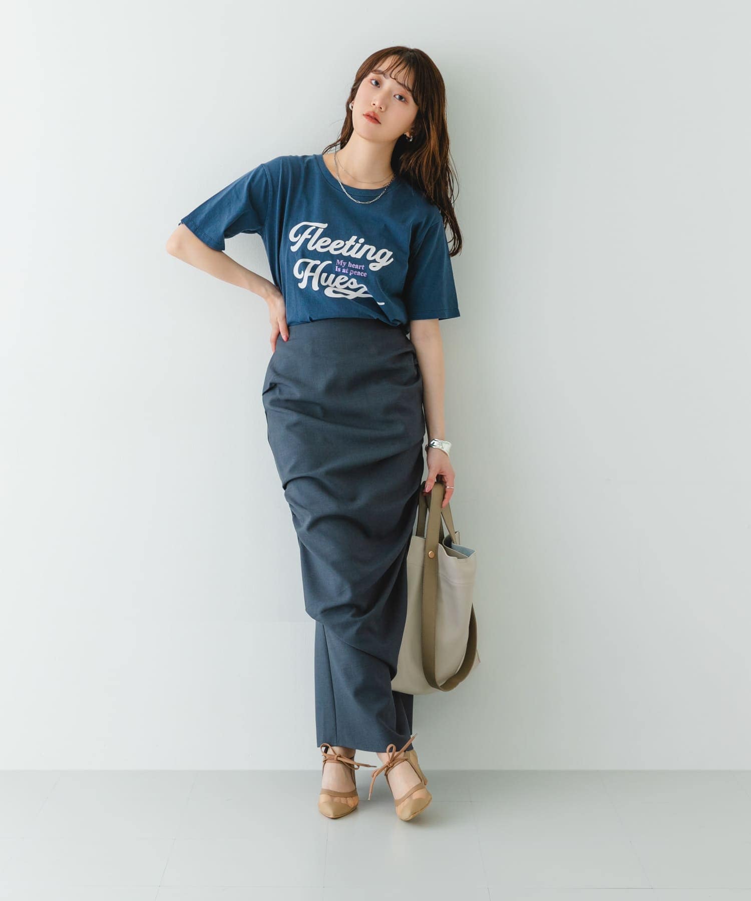 『MADE IN JAPAN』チャンキーヒールリボンパンプス BEGシアー 36