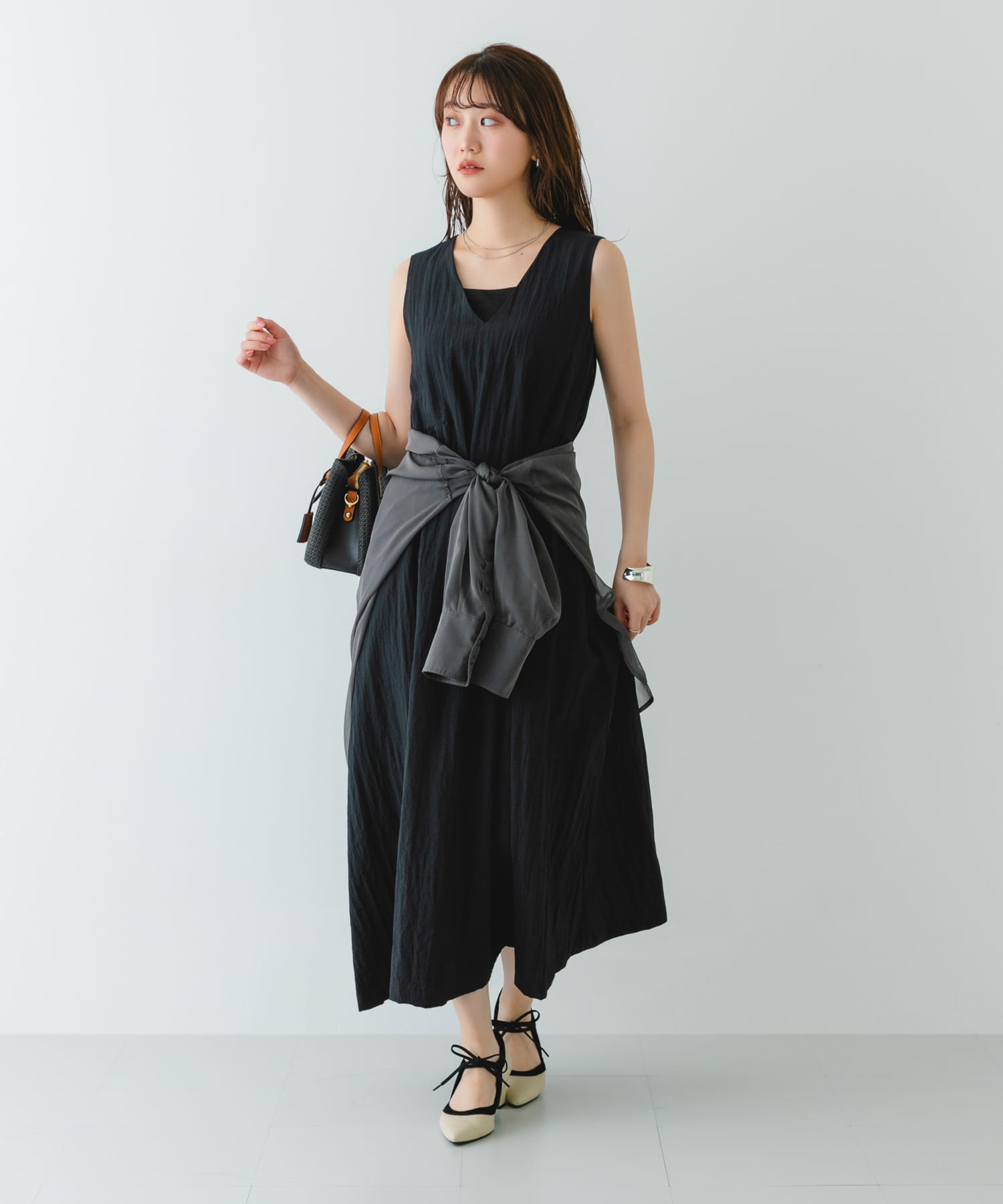 『MADE IN JAPAN』チャンキーヒールリボンパンプス OFFxBLK 37