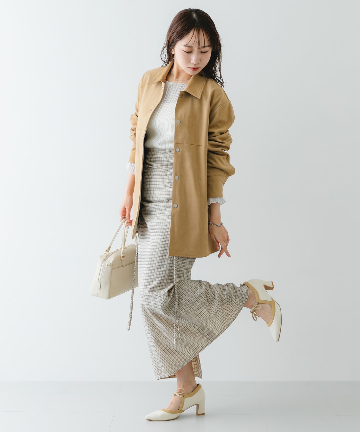 『MADE IN JAPAN』チャンキーヒールリボンパンプス EGG 37