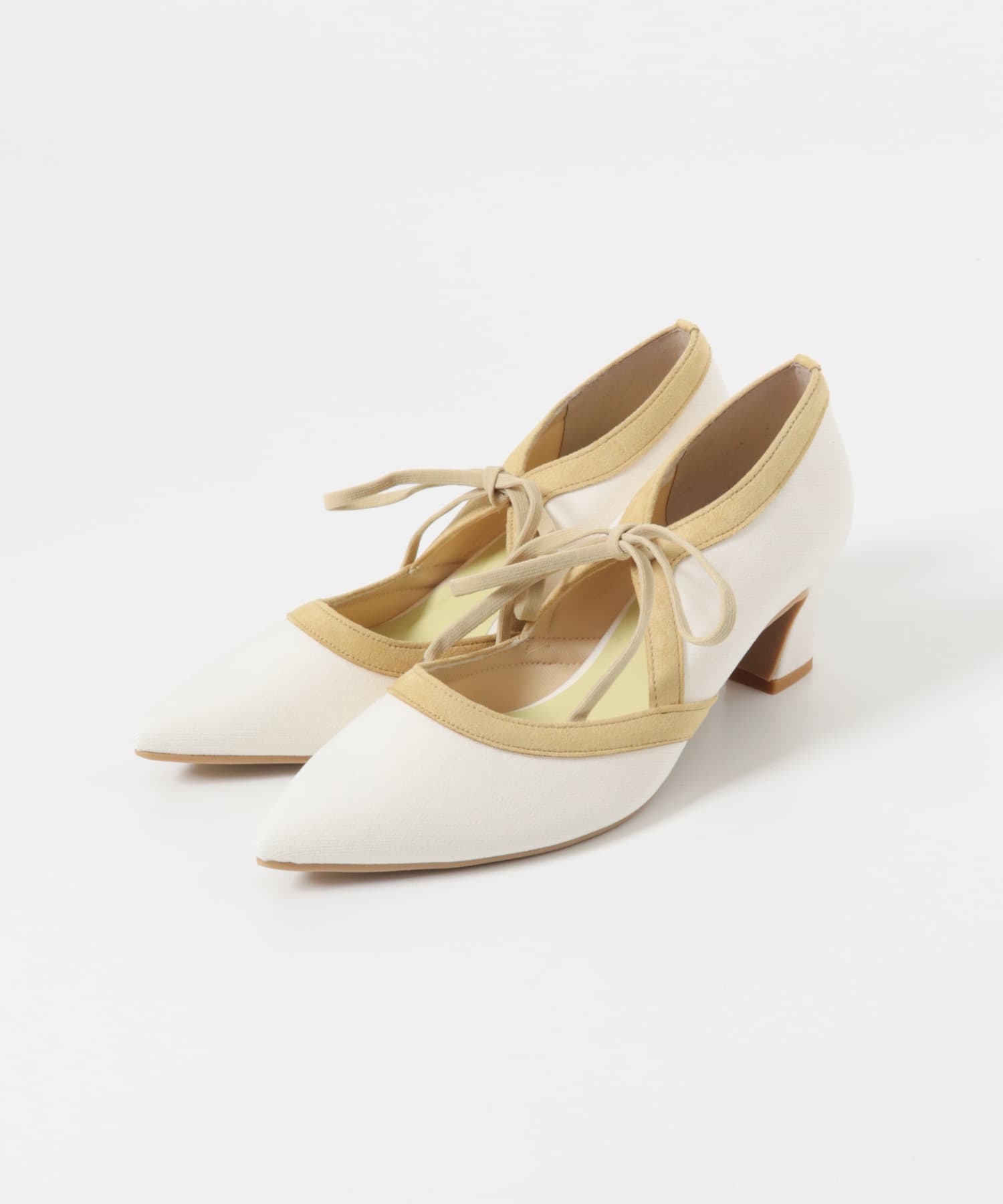 『MADE IN JAPAN』チャンキーヒールリボンパンプス EGG 36