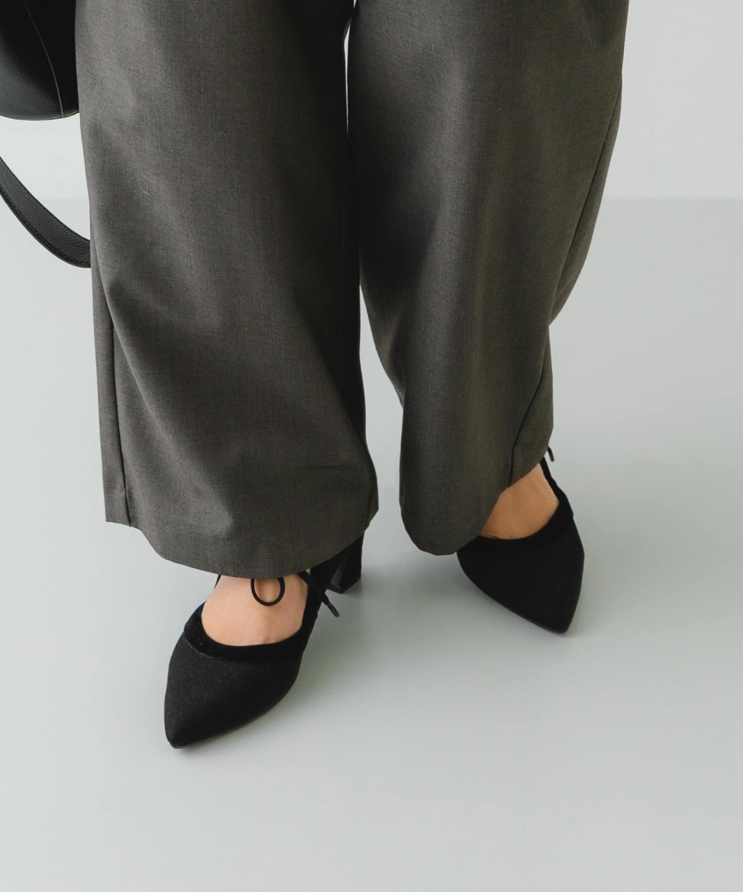 『MADE IN JAPAN』チャンキーヒールリボンパンプス BLKxBLK 36