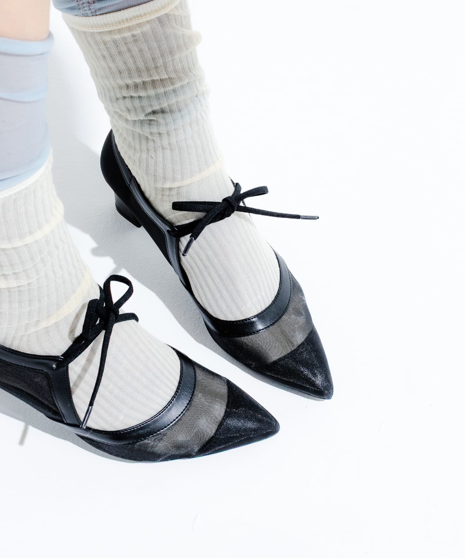 『MADE IN JAPAN』チャンキーヒールリボンパンプス