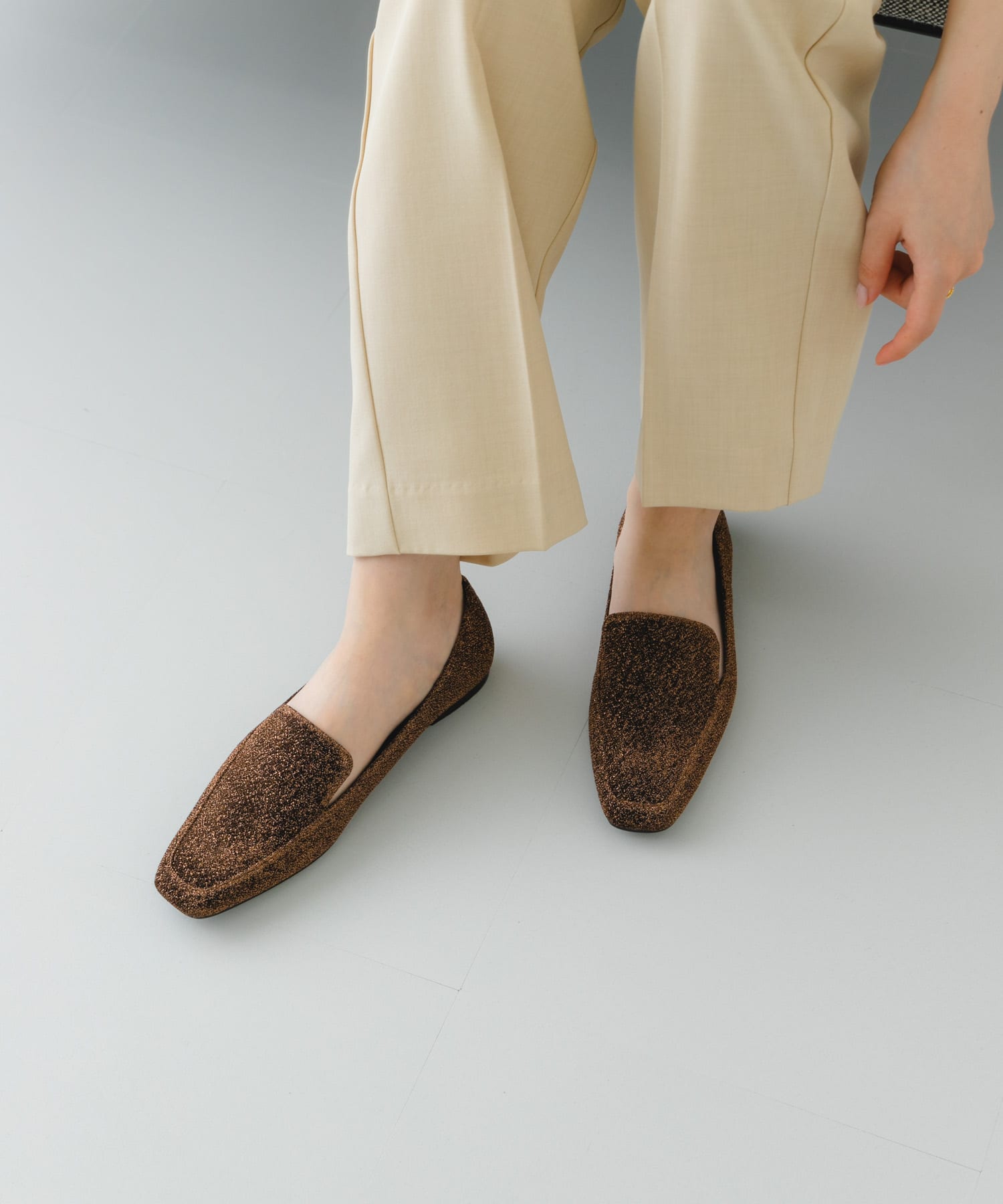 『MADE IN JAPAN』スクエアトゥローファー BROWN 37