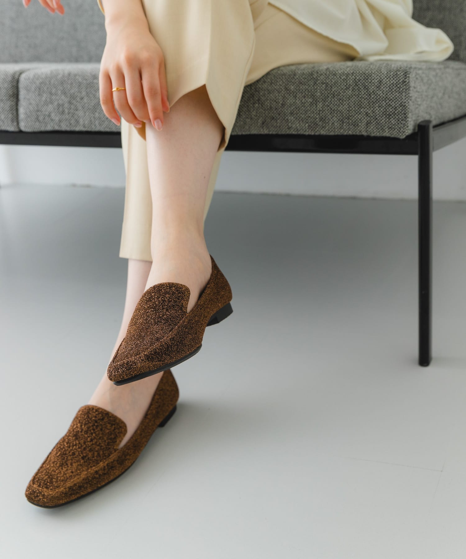 『MADE IN JAPAN』スクエアトゥローファー BROWN 37