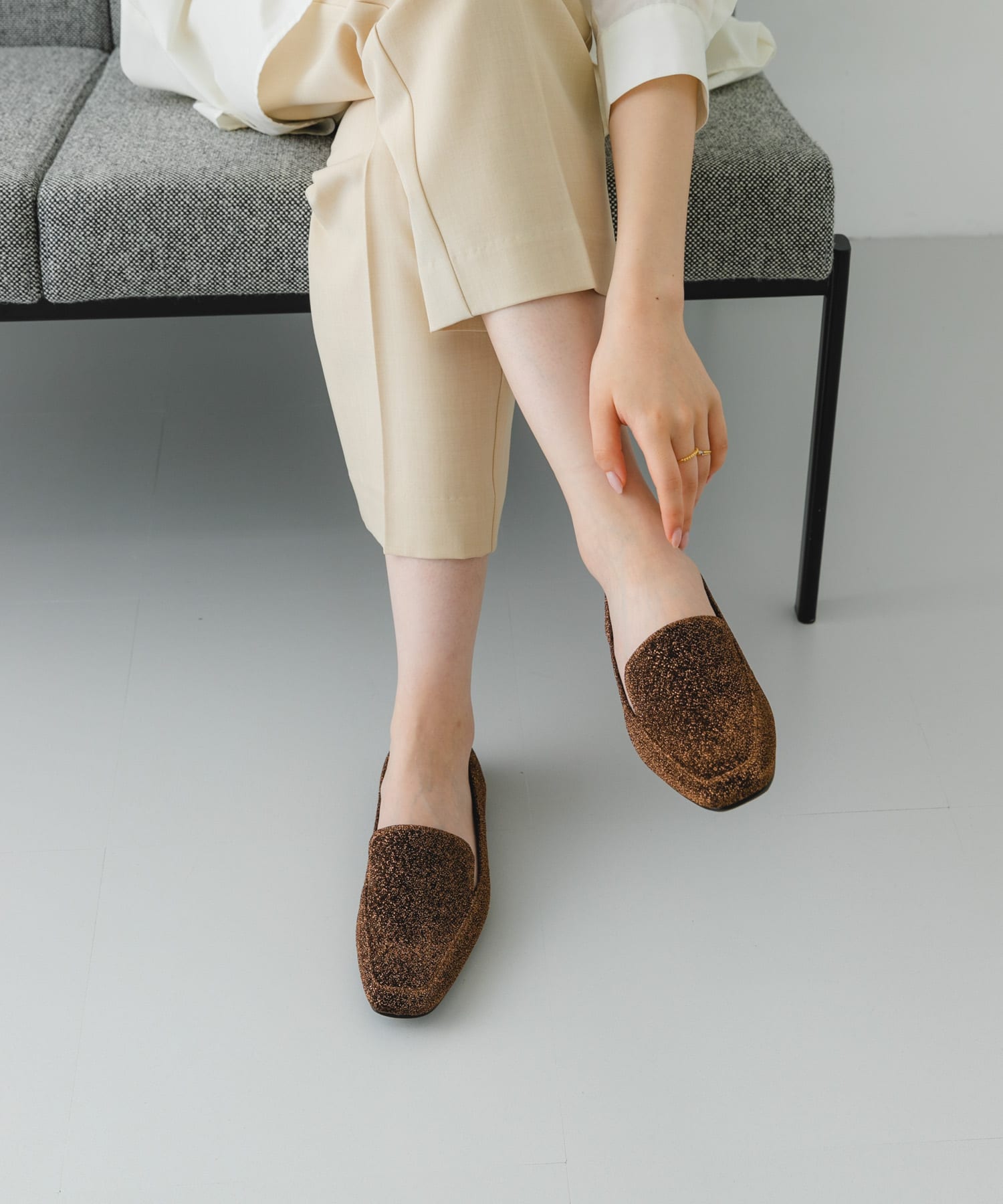 『MADE IN JAPAN』スクエアトゥローファー BROWN 37
