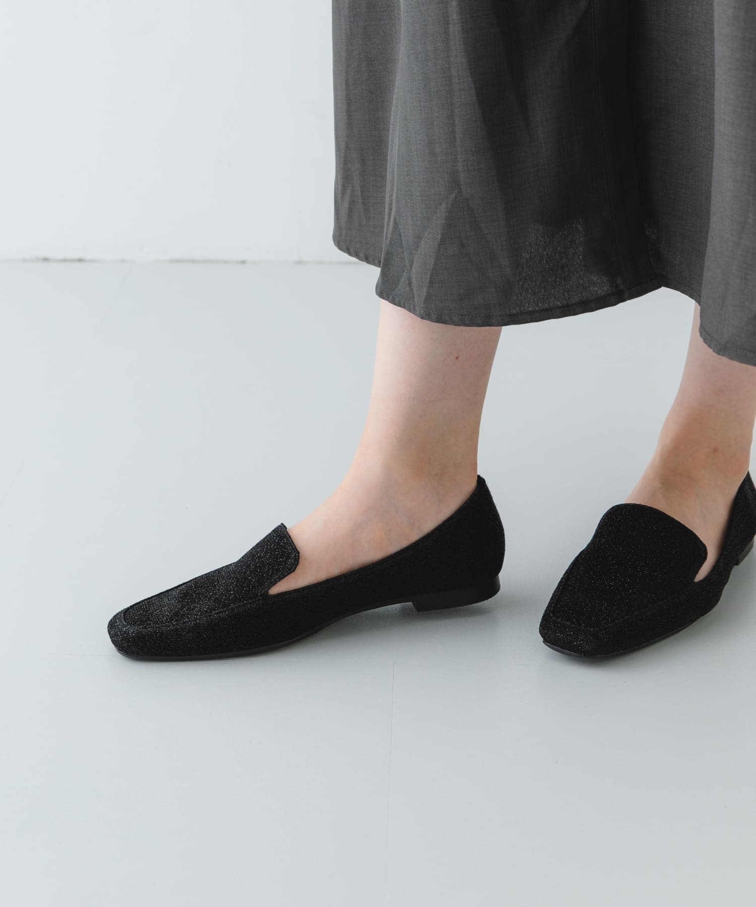 『MADE IN JAPAN』スクエアトゥローファー BLACK 38