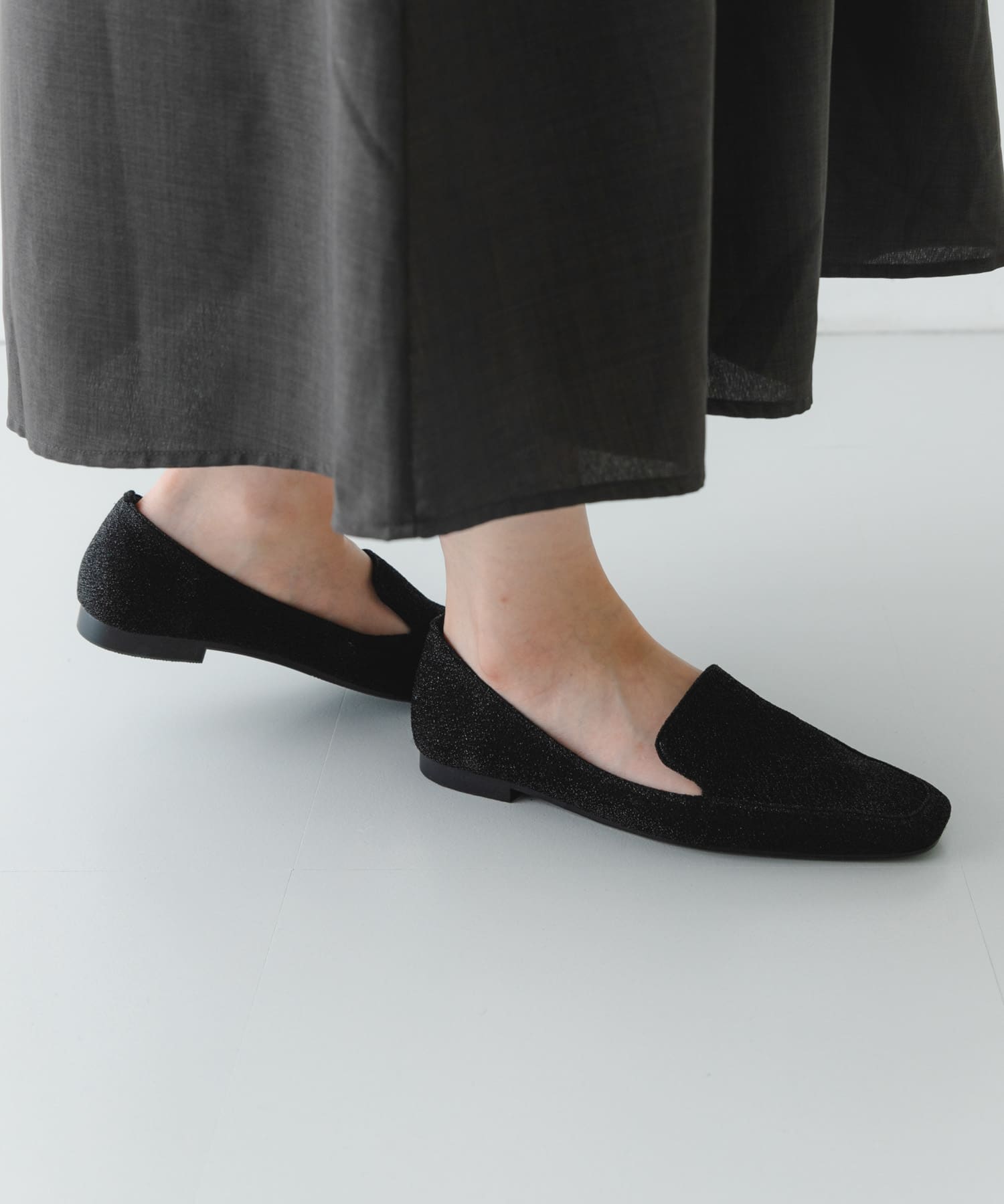 『MADE IN JAPAN』スクエアトゥローファー BLACK 38