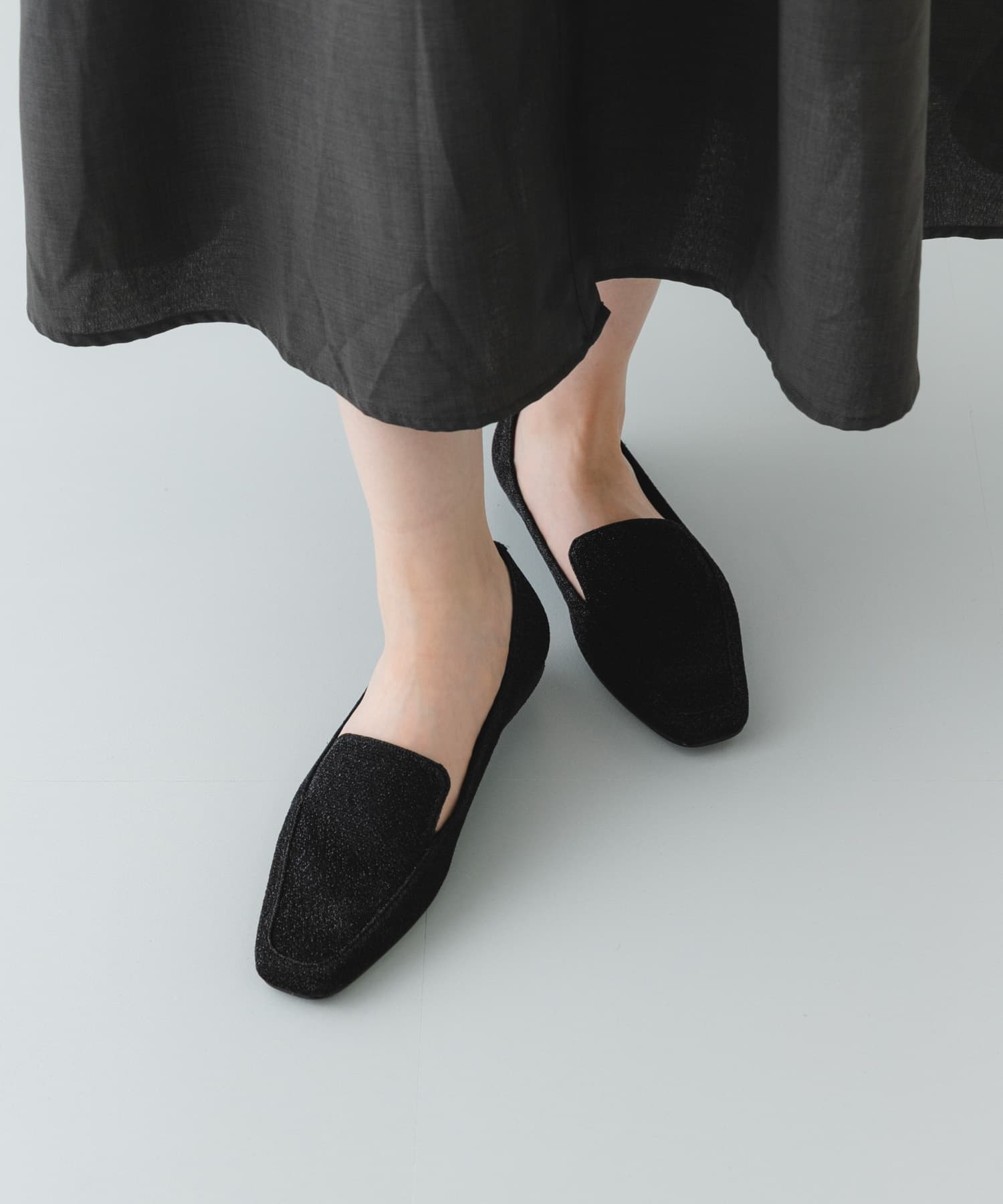 『MADE IN JAPAN』スクエアトゥローファー BLACK 38