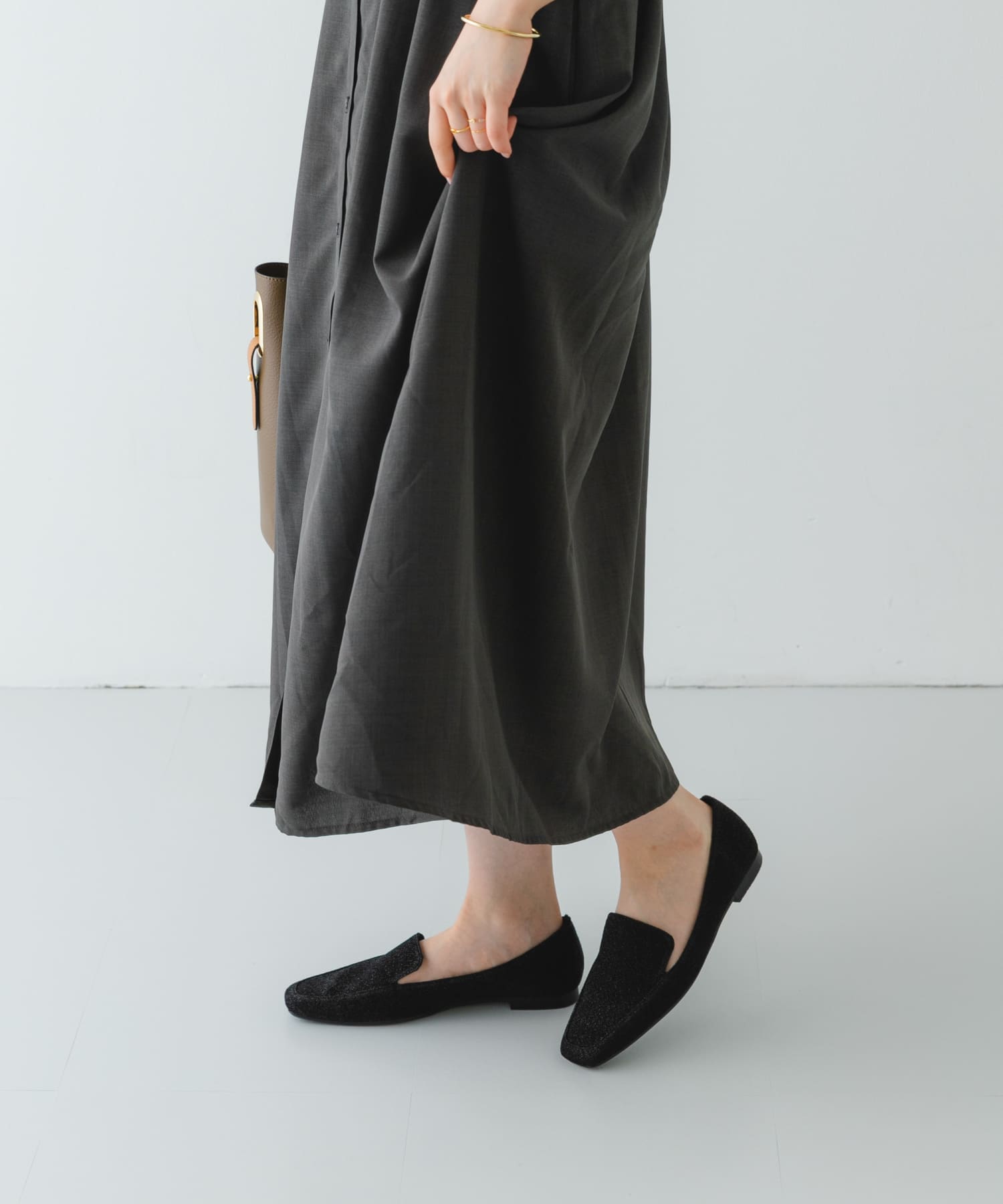 『MADE IN JAPAN』スクエアトゥローファー BLACK 38